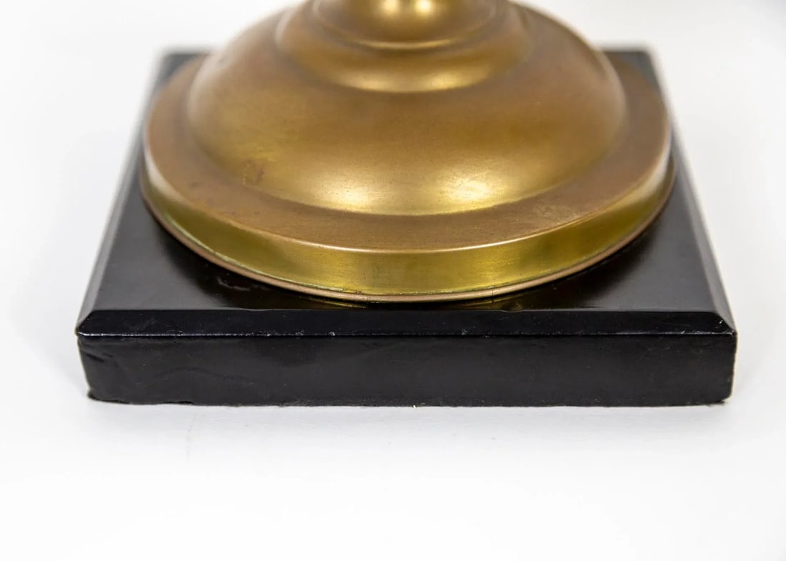 Antique Dale Co. Brass Piano Lamp With Slate Base - 7