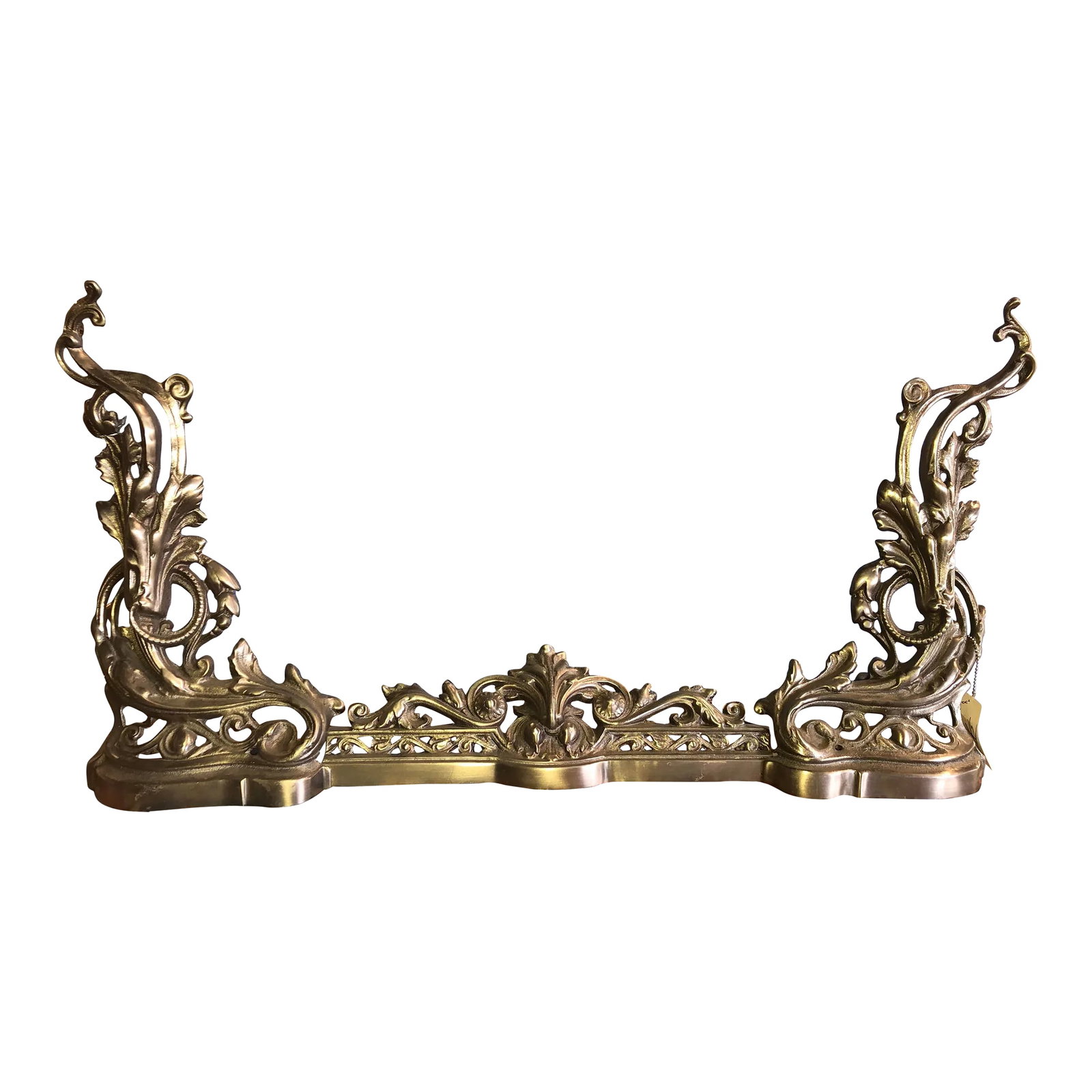 Late 20th Century Silver Finish French Chenets: A stunning reproduction of French Chenets. I love the beautifully powder coated silver finish. This will surely add old world charm and elegance to your fireplace and hearth. Condition: Alterations: