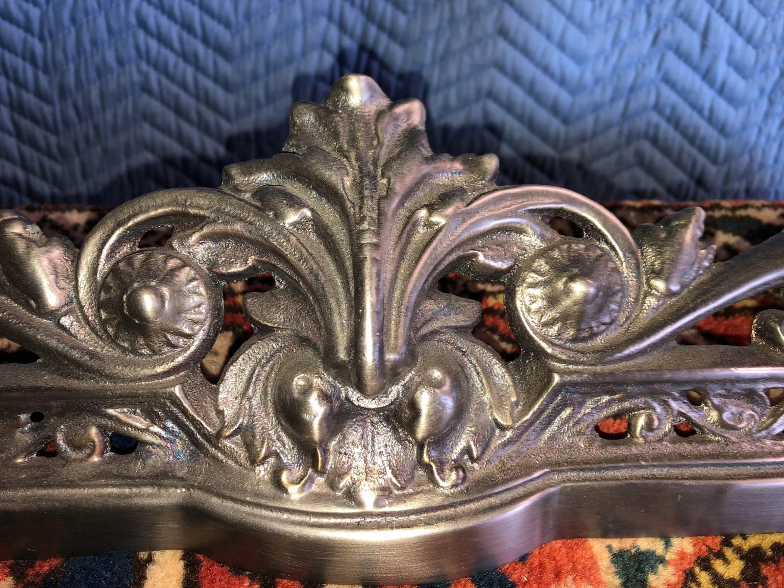 Late 20th Century Silver Finish French Chenets - 2