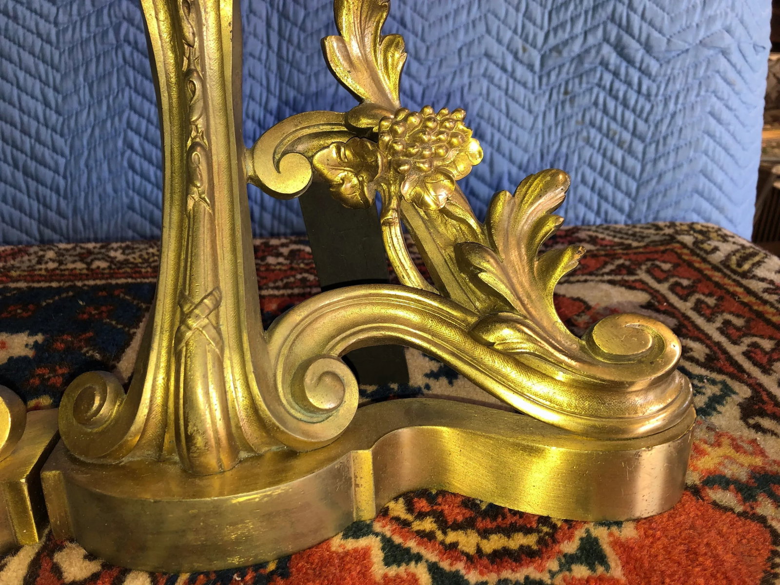 Vintage Early 20th Century French Chenets - a Pair - 4
