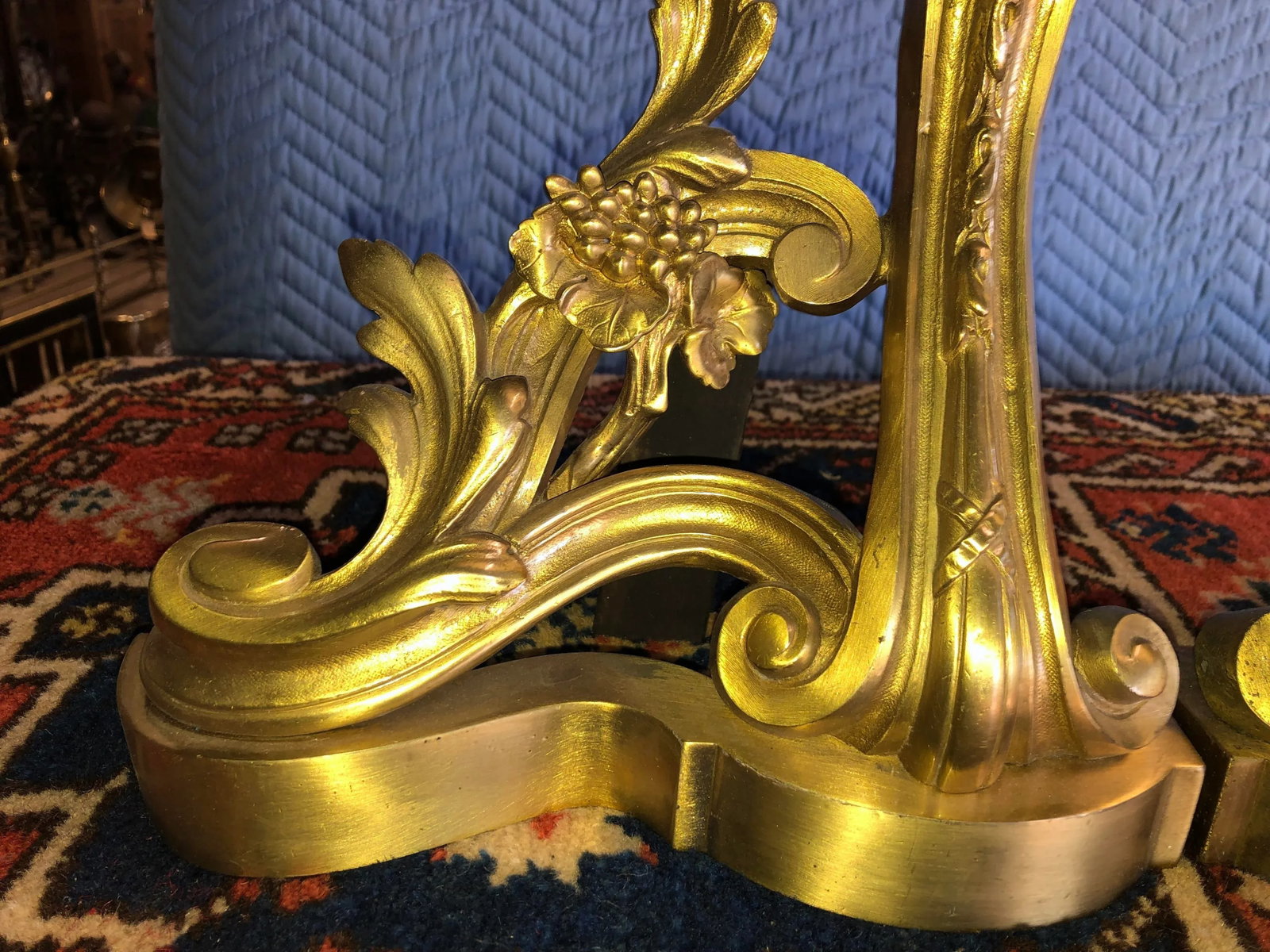 Vintage Early 20th Century French Chenets - a Pair - 6