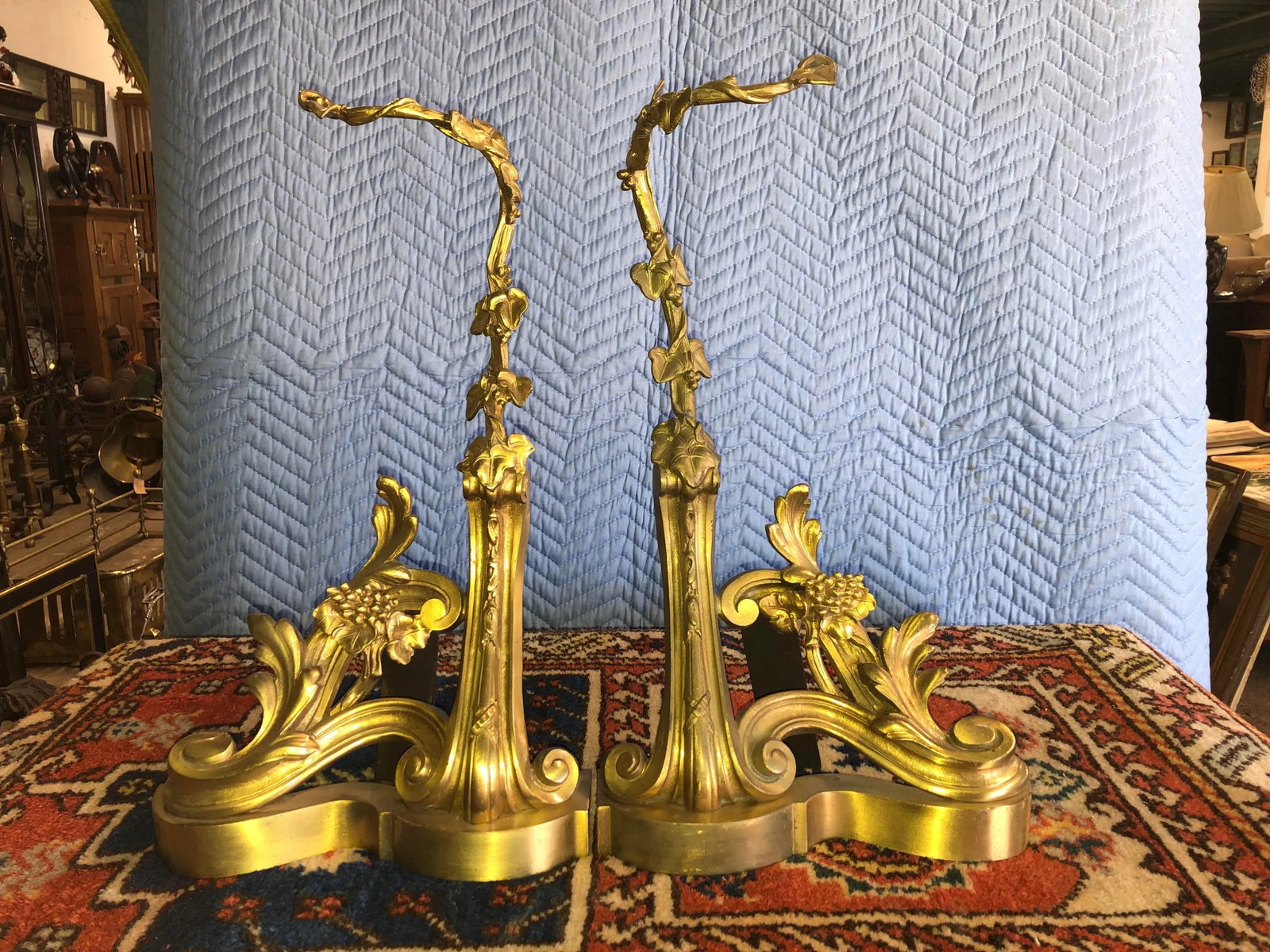 Vintage Early 20th Century French Chenets - a Pair - 9