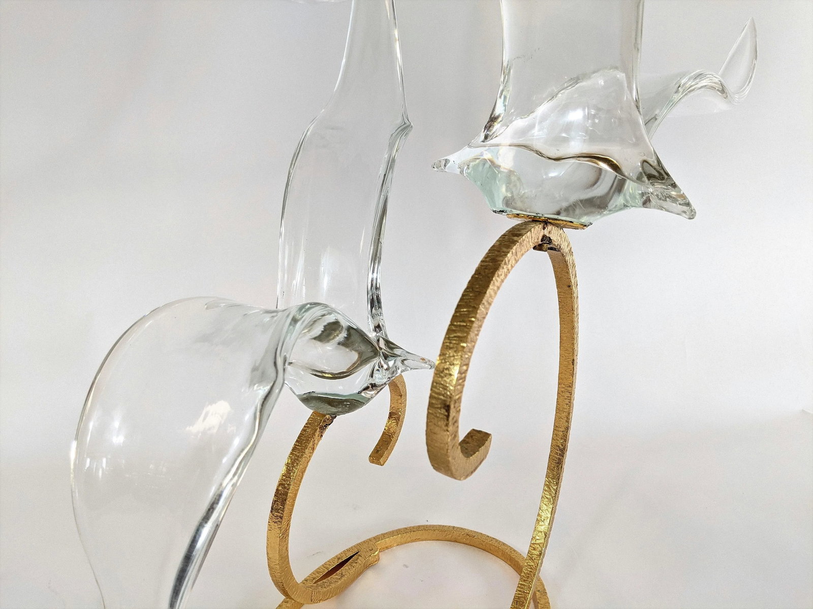 Licio Zanetti Murano Art Glass Sculpture Seagulls Signed - 7