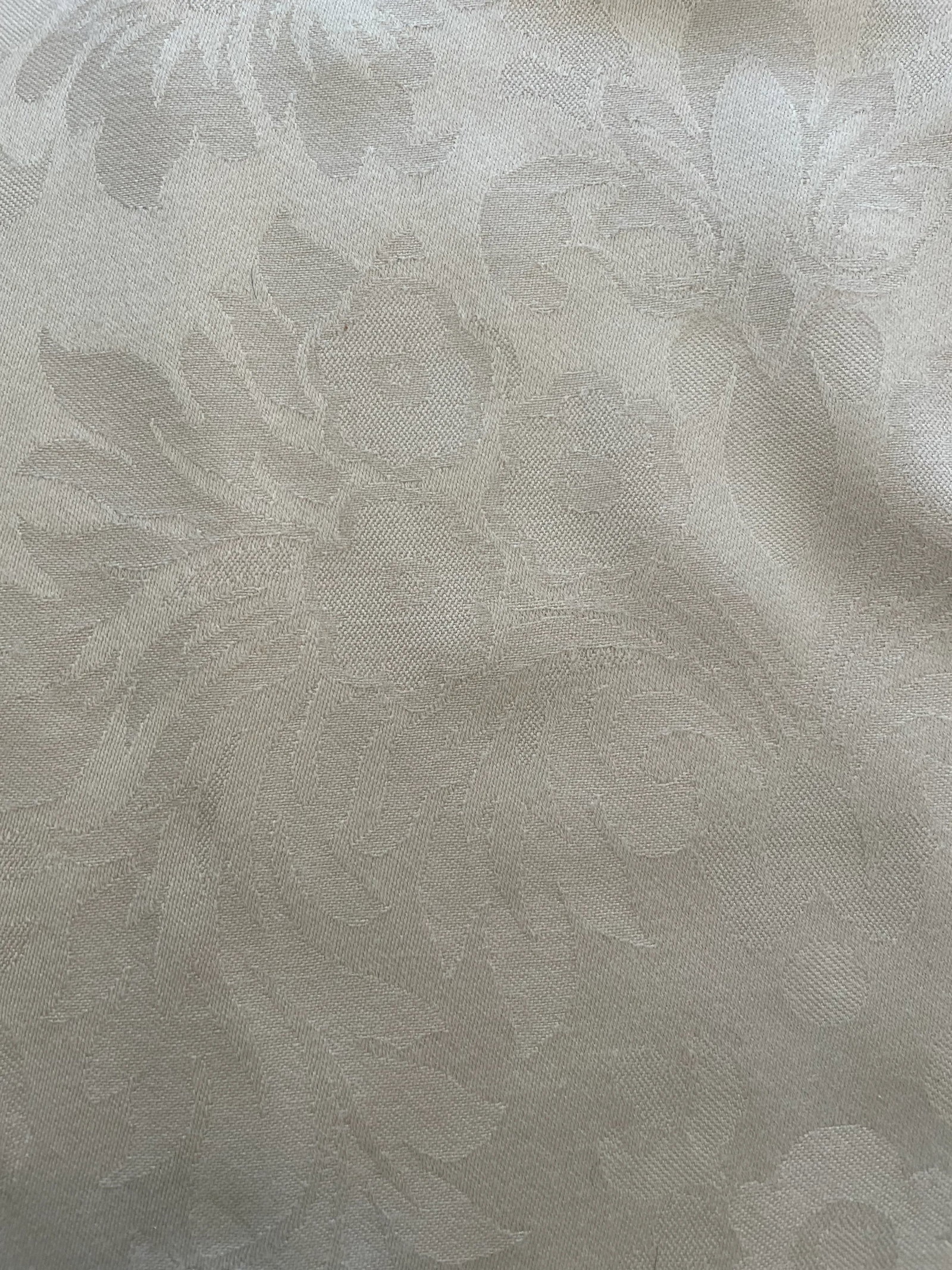Set of 4 Taupe Wool Challis Drapery Panels - 4