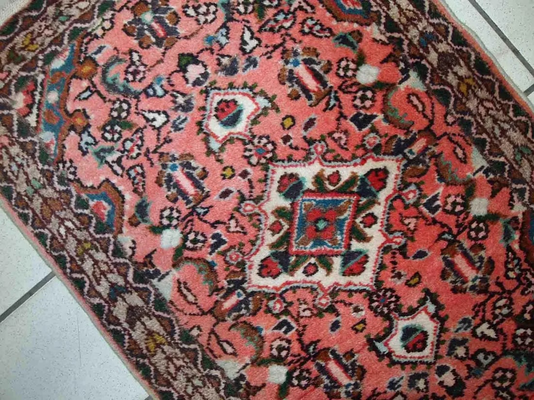 1970s Handmade Vintage Persian Lilihan Rug - 4