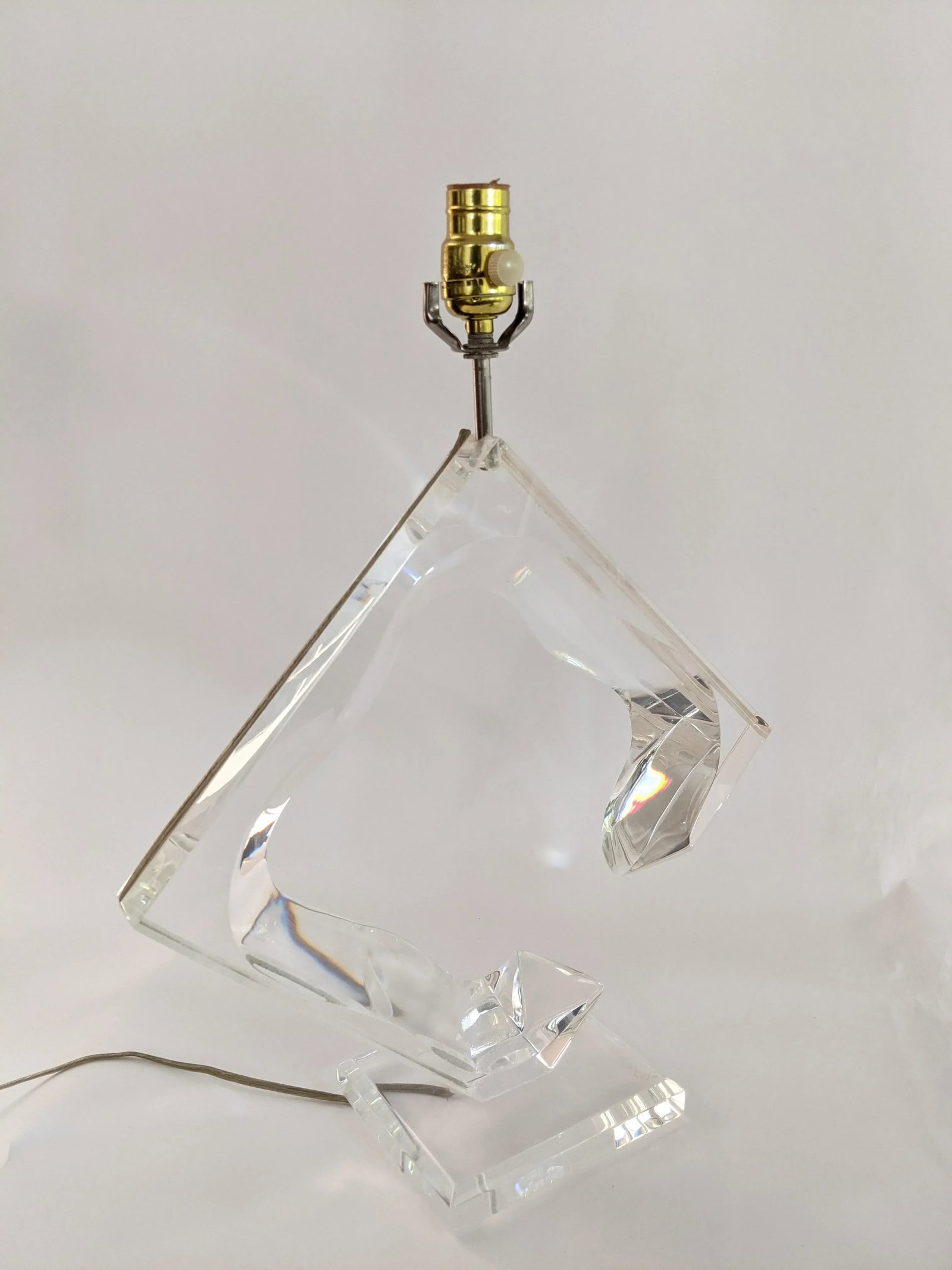 1970s Van Teal Abstract Signed Lucite Lamp Mid Century Modern - 12