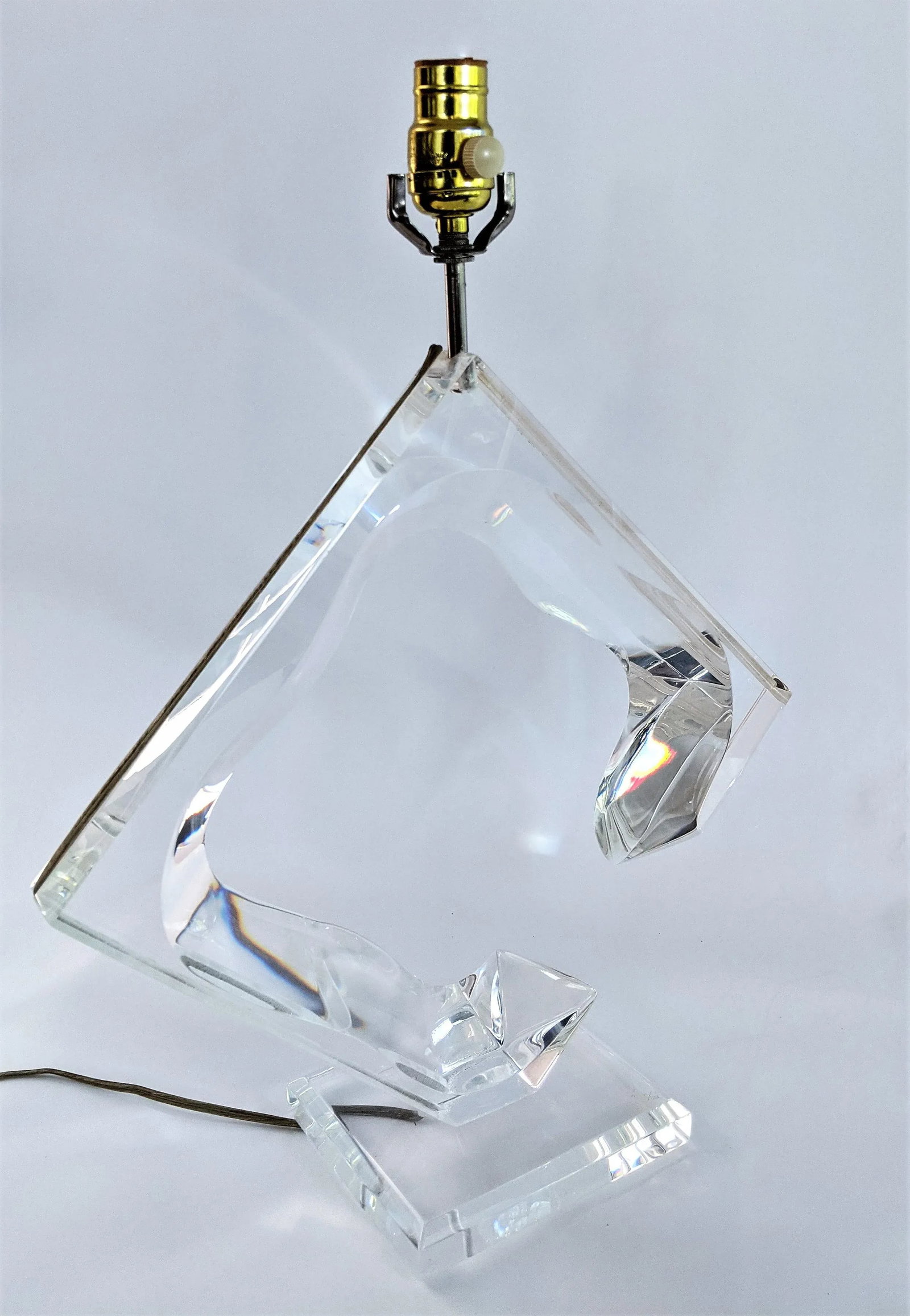 1970s Van Teal Abstract Signed Lucite Lamp Mid Century Modern - 3