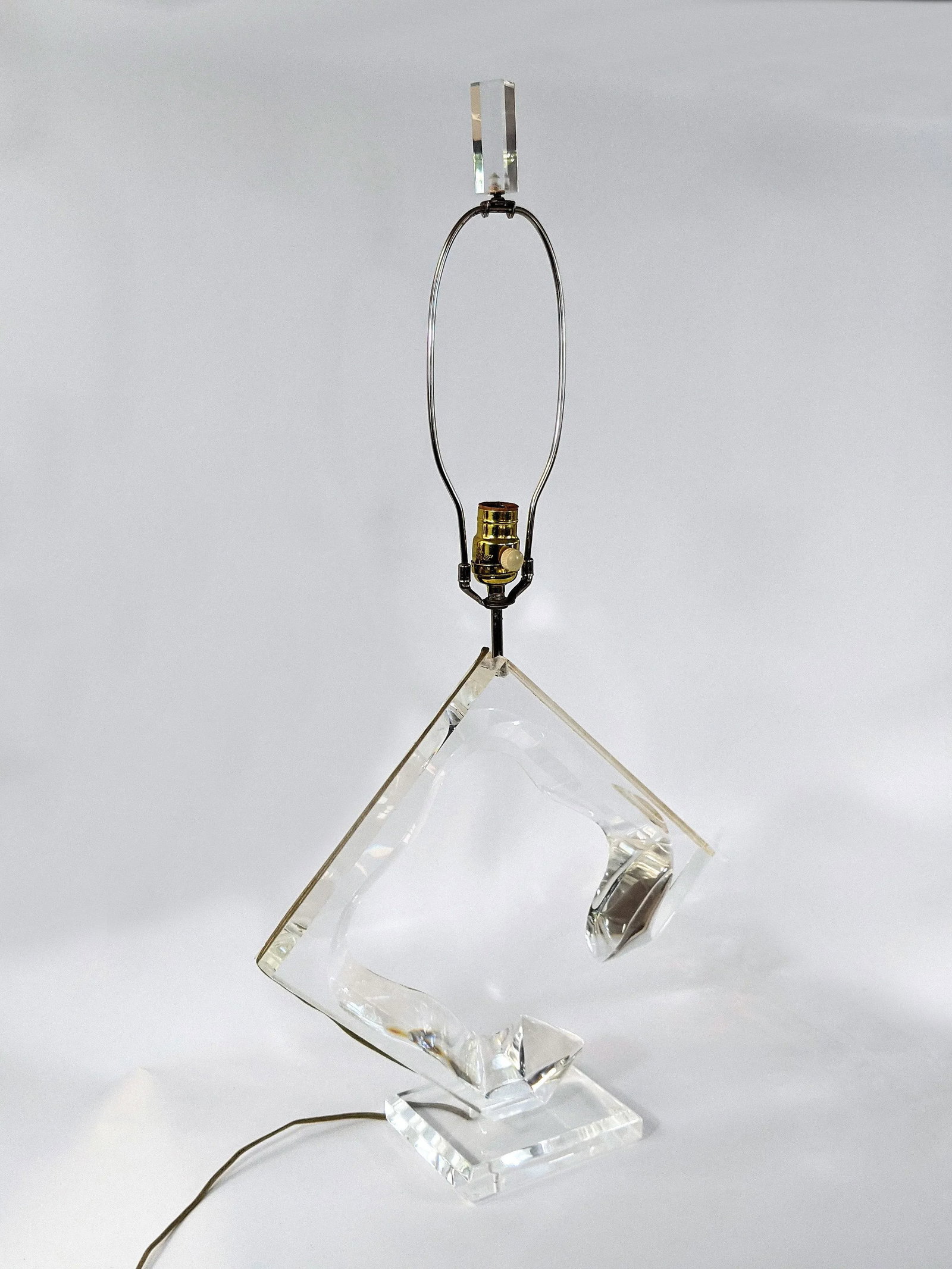 1970s Van Teal Abstract Signed Lucite Lamp Mid Century Modern - 4