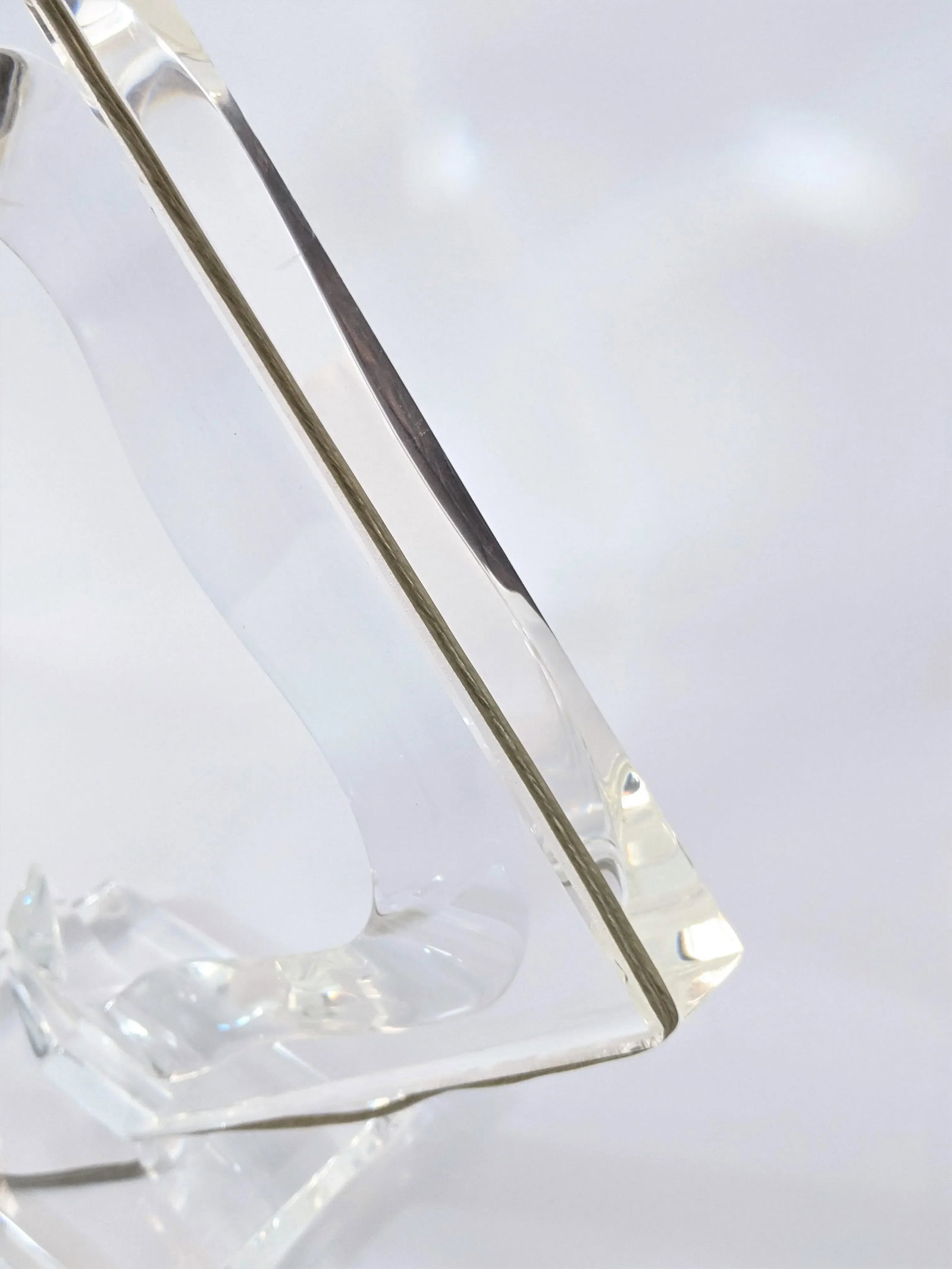 1970s Van Teal Abstract Signed Lucite Lamp Mid Century Modern - 7