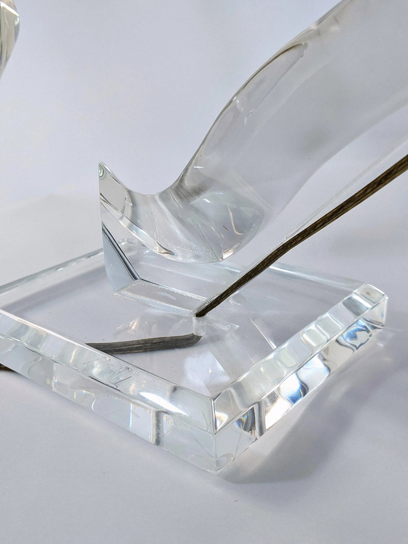 1970s Van Teal Abstract Signed Lucite Lamp Mid Century Modern - 8