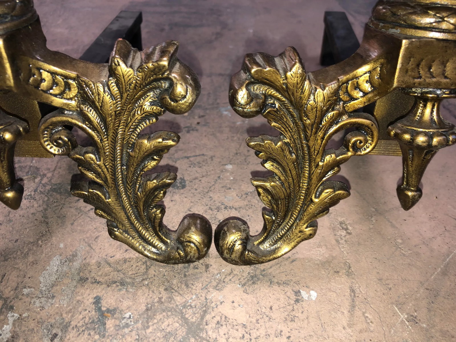 Early 20th Century Antique Fireplace Andirons - a Pair - 2