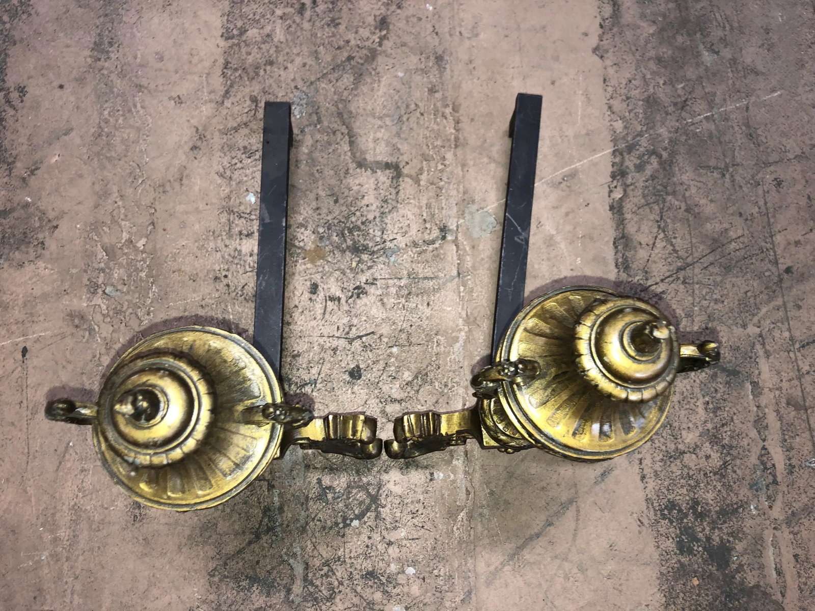 Early 20th Century Antique Fireplace Andirons - a Pair - 5