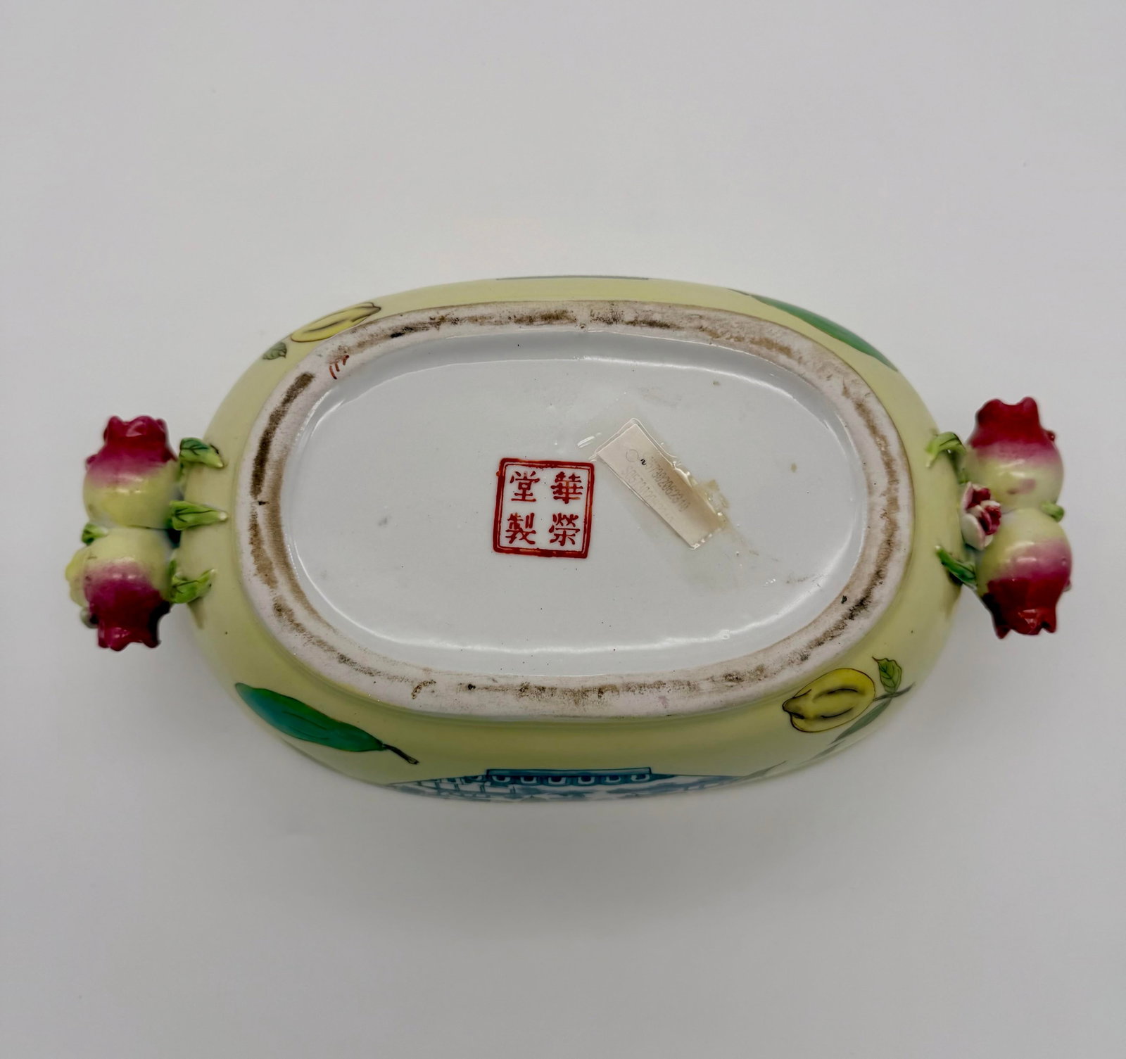 Vintage Chinese Chinoiserie Porcelain Foot Bath Planter With Pomegranate Handles - Hua Rong Tang Mar - 10