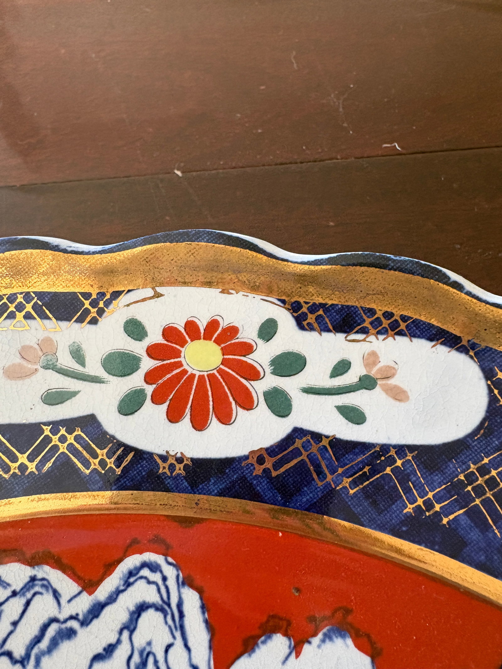 Japanese Imari Scalloped Porcelain Charger - 5