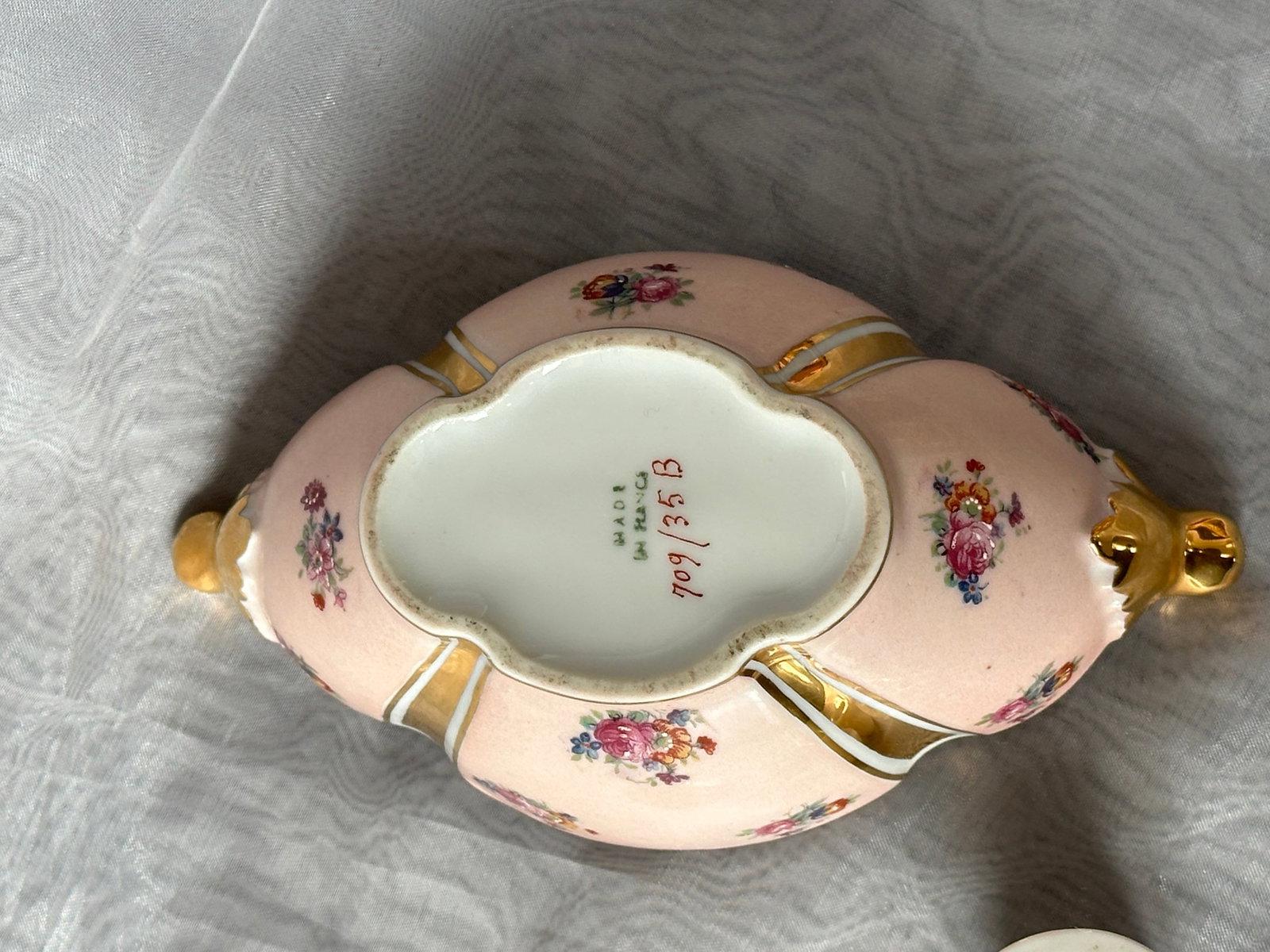 Antique French Porcelain Inkwell - 10