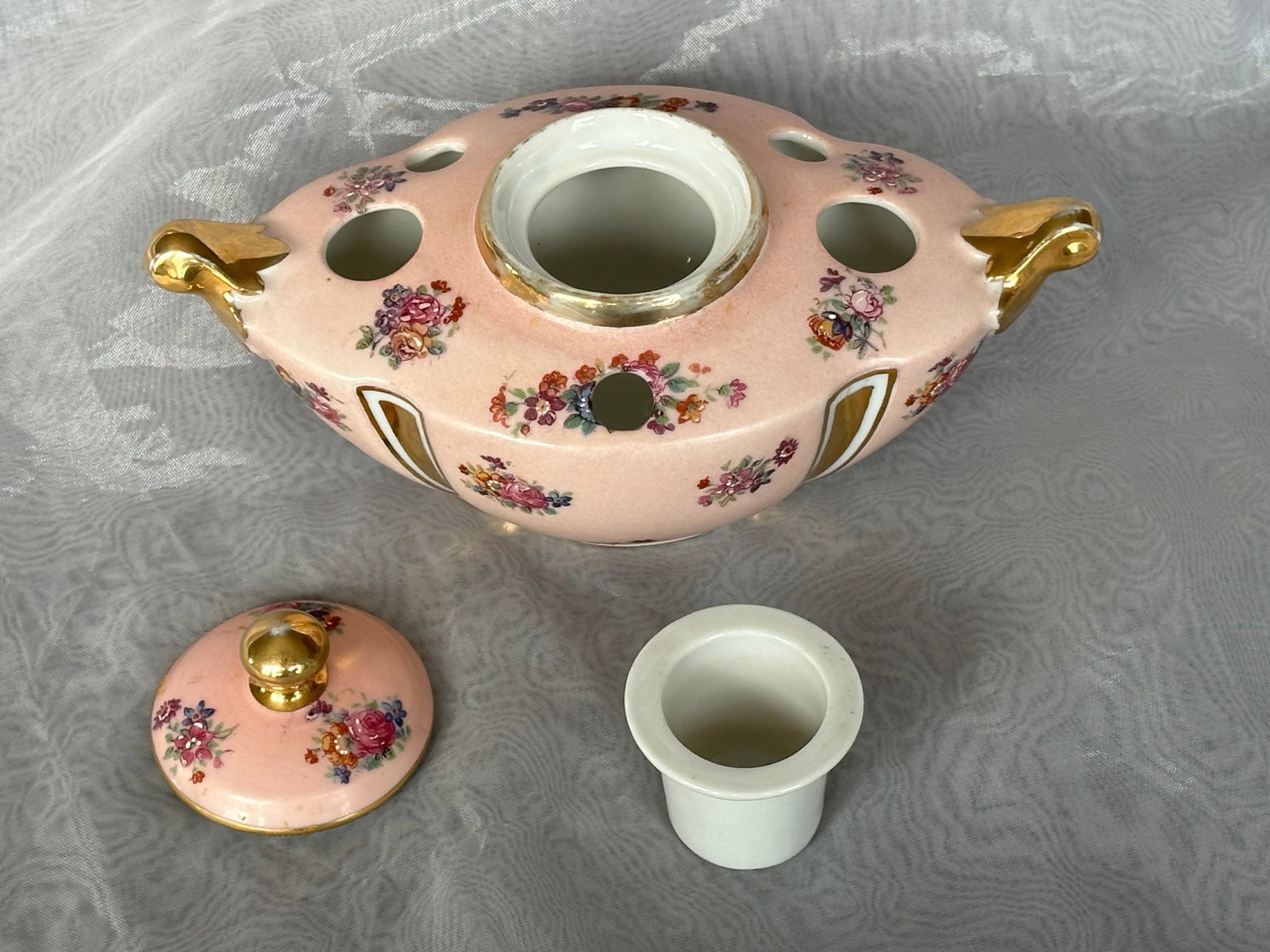 Antique French Porcelain Inkwell - 11