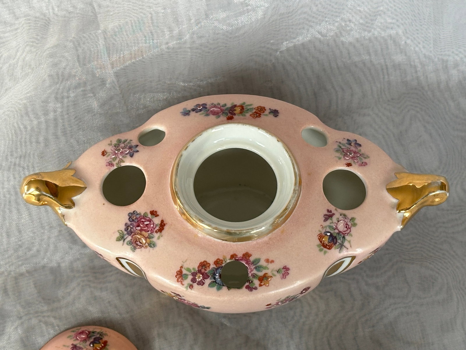 Antique French Porcelain Inkwell - 13
