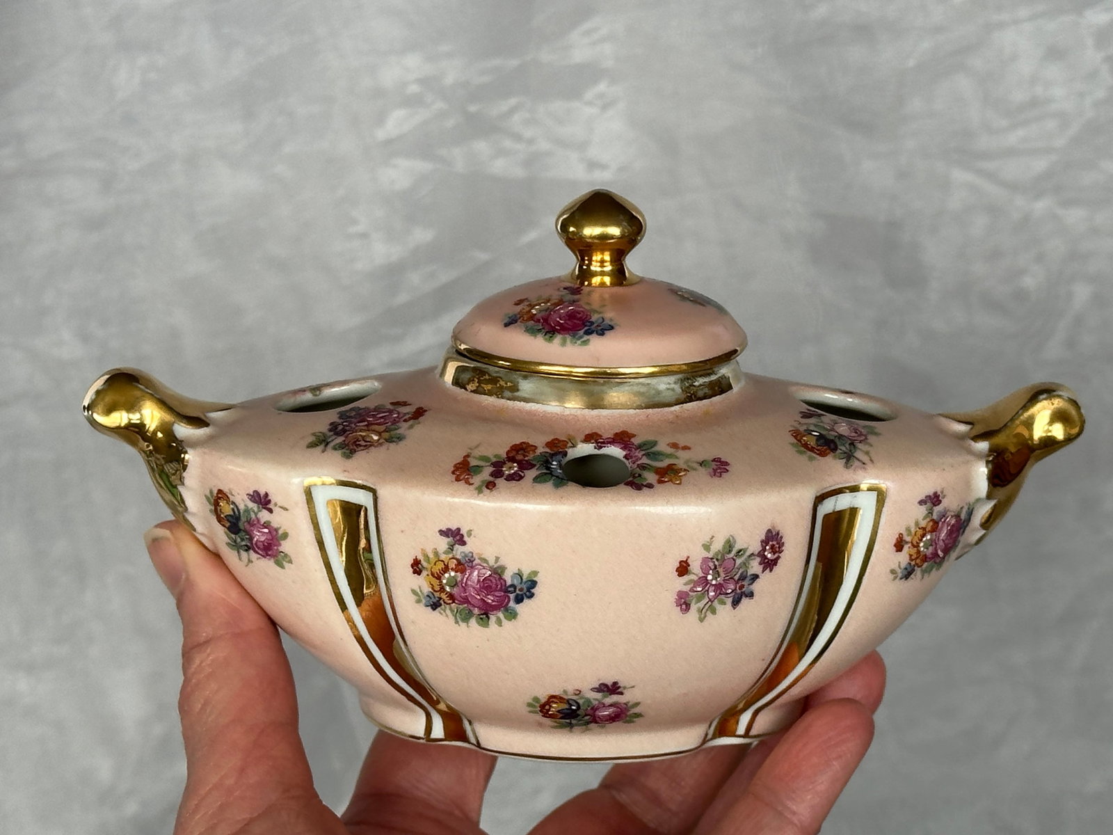 Antique French Porcelain Inkwell - 15