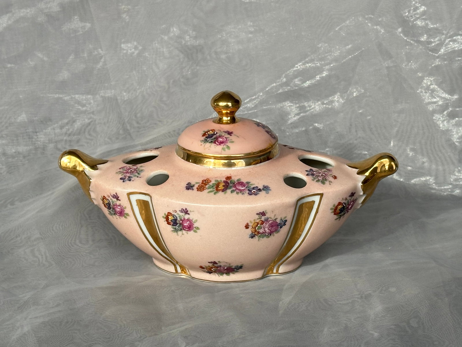 Antique French Porcelain Inkwell - 2