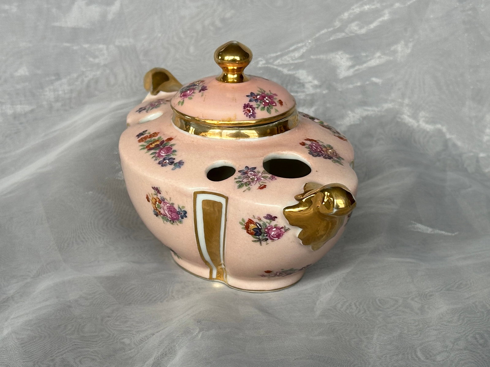 Antique French Porcelain Inkwell - 3