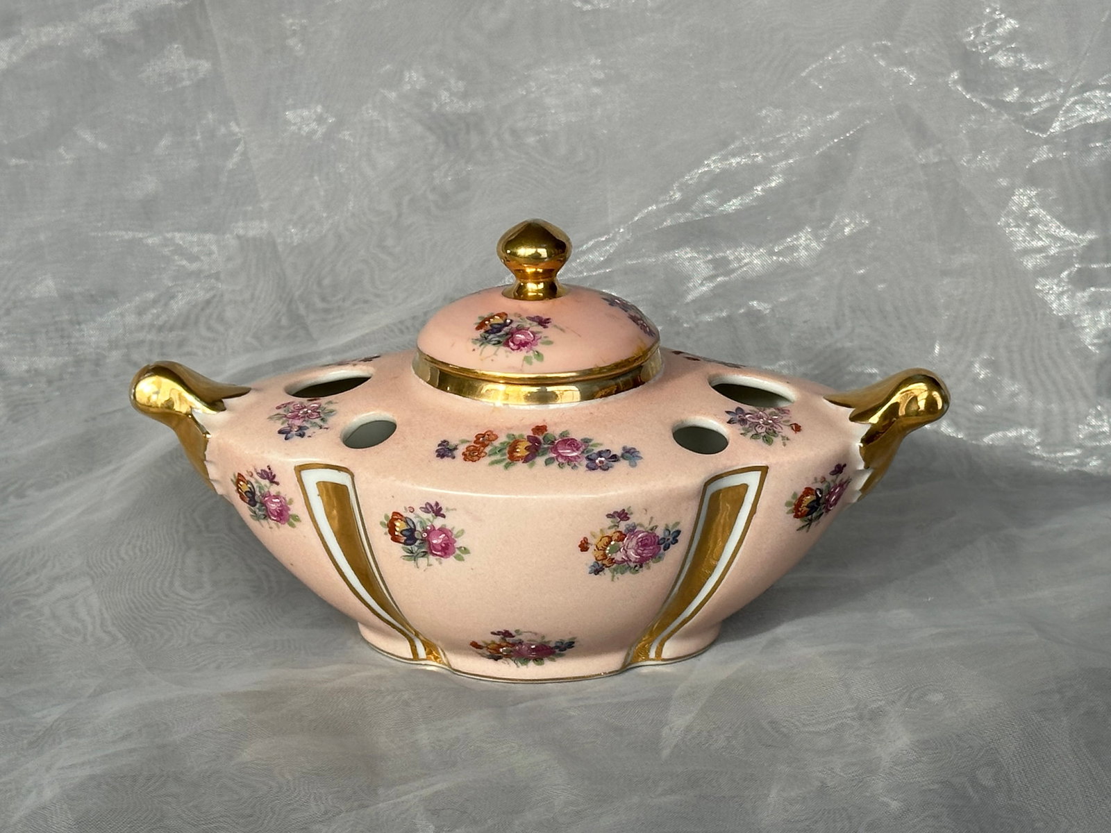 Antique French Porcelain Inkwell - 5
