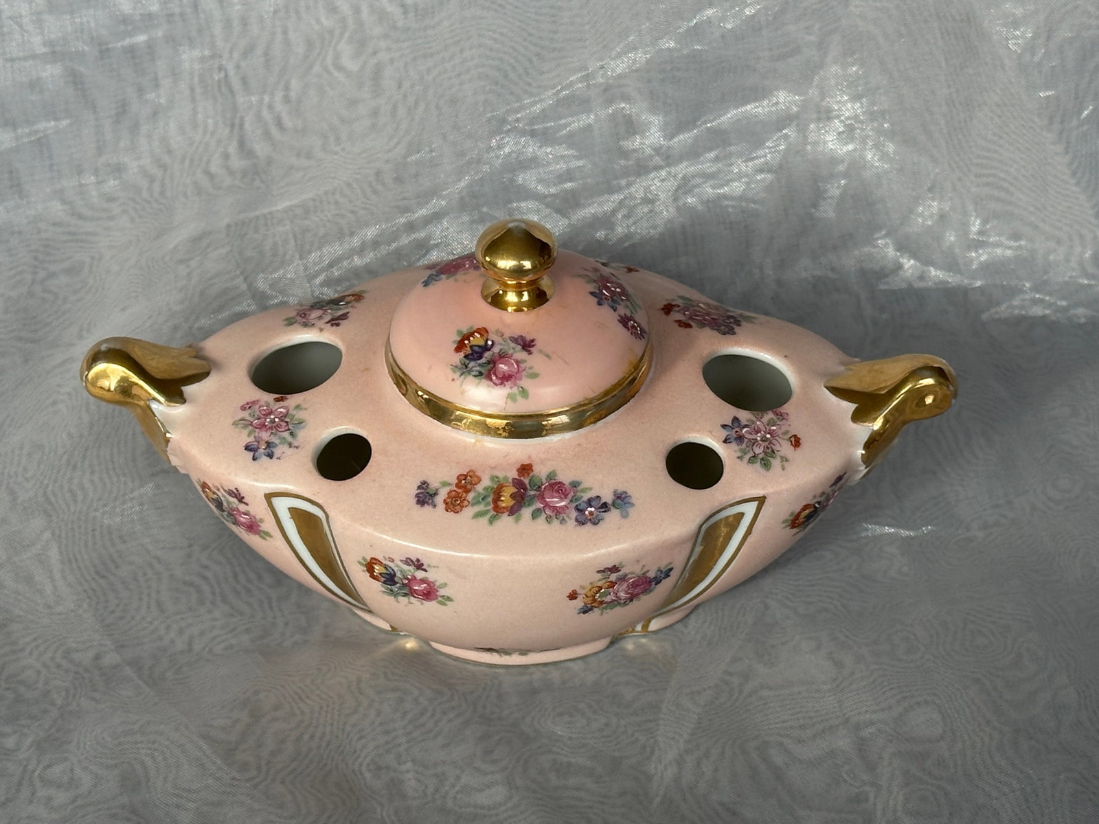 Antique French Porcelain Inkwell - 6