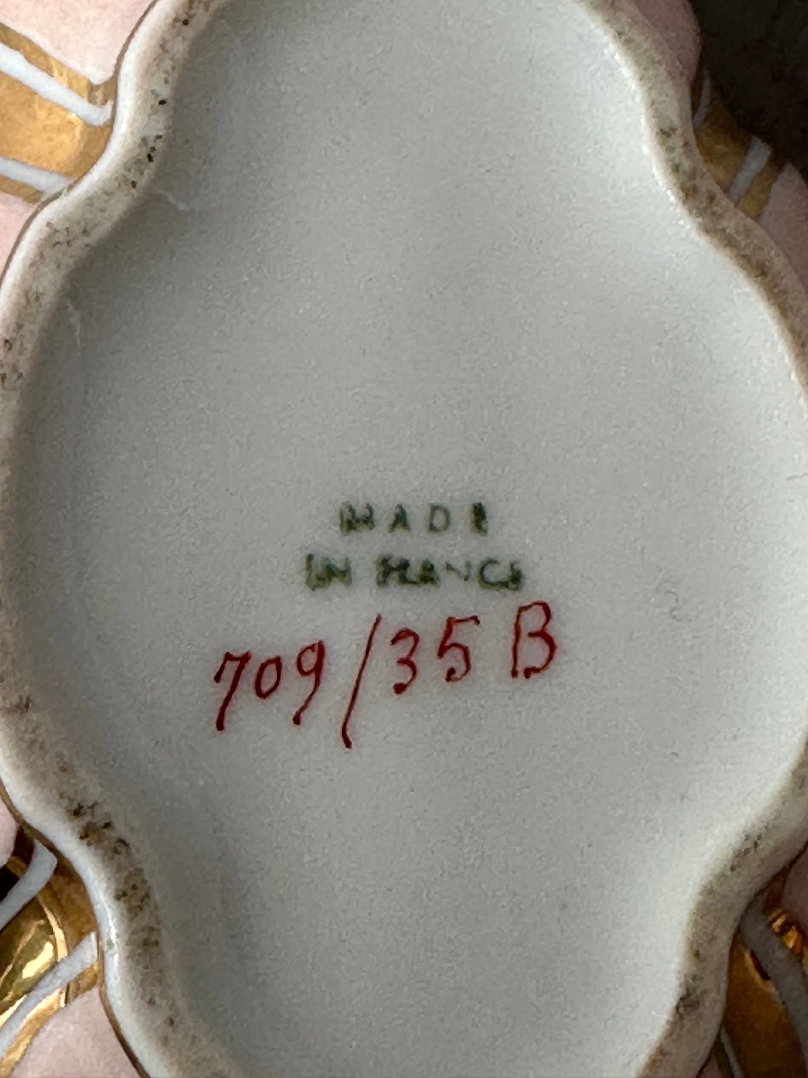Antique French Porcelain Inkwell - 7