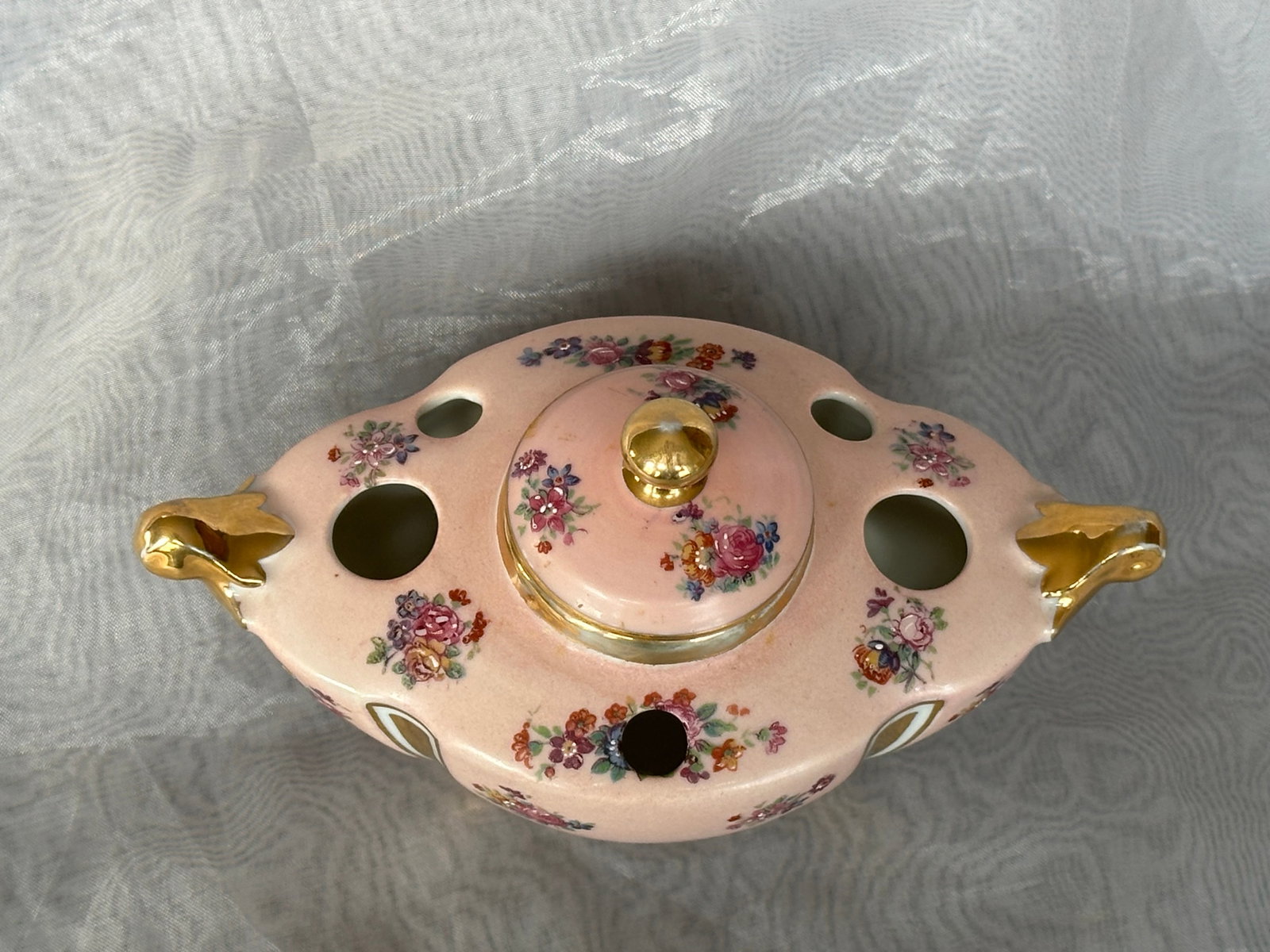 Antique French Porcelain Inkwell - 8