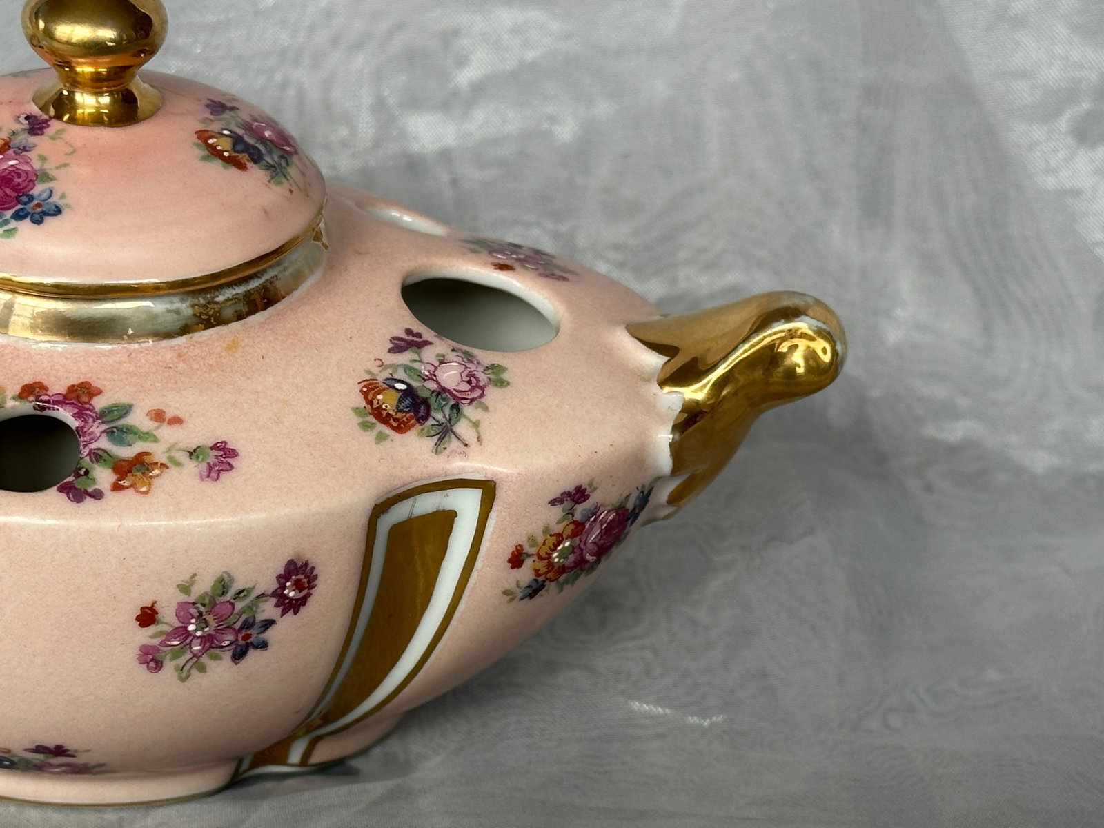 Antique French Porcelain Inkwell - 9
