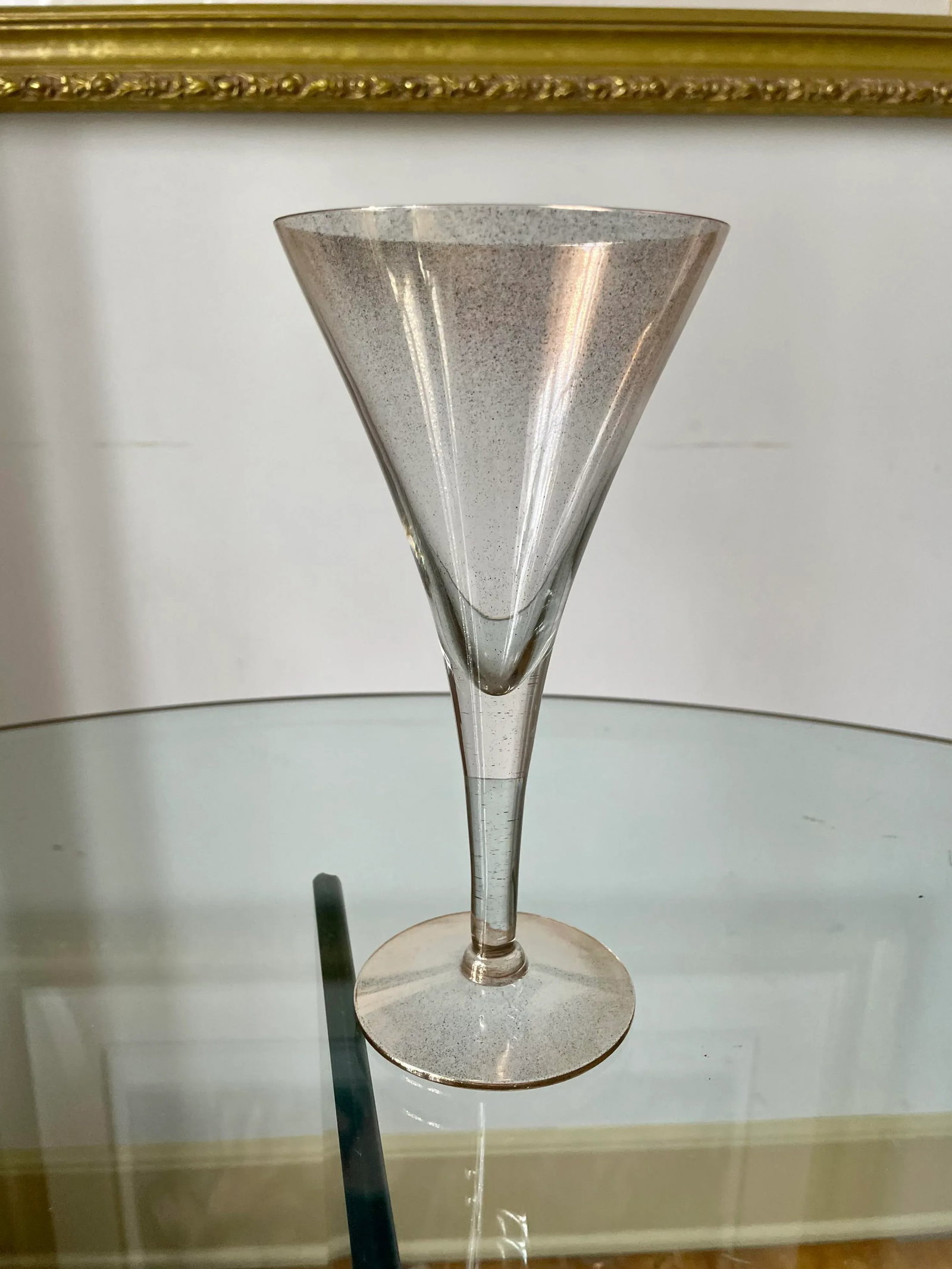Vintage Dorothy Thorpe Gold Fleck Cocktail/Champagne Glasses- Set of 6 - 6