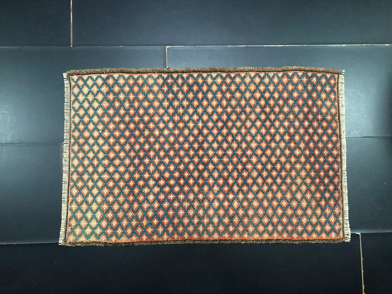 Vintage Geometric Wool Turkish Rug - 6