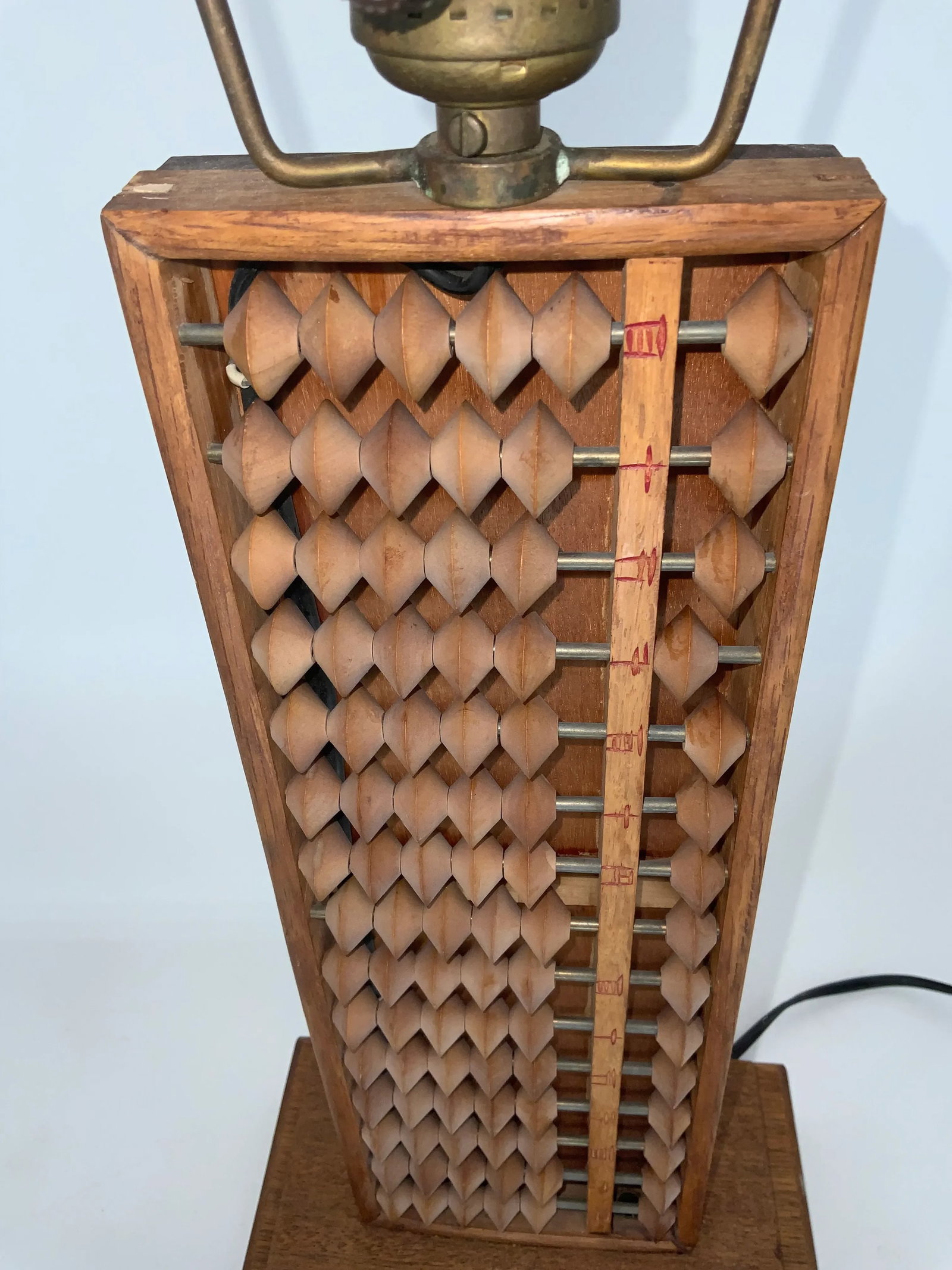 Vintage Chinese Abacus Lamp - 3