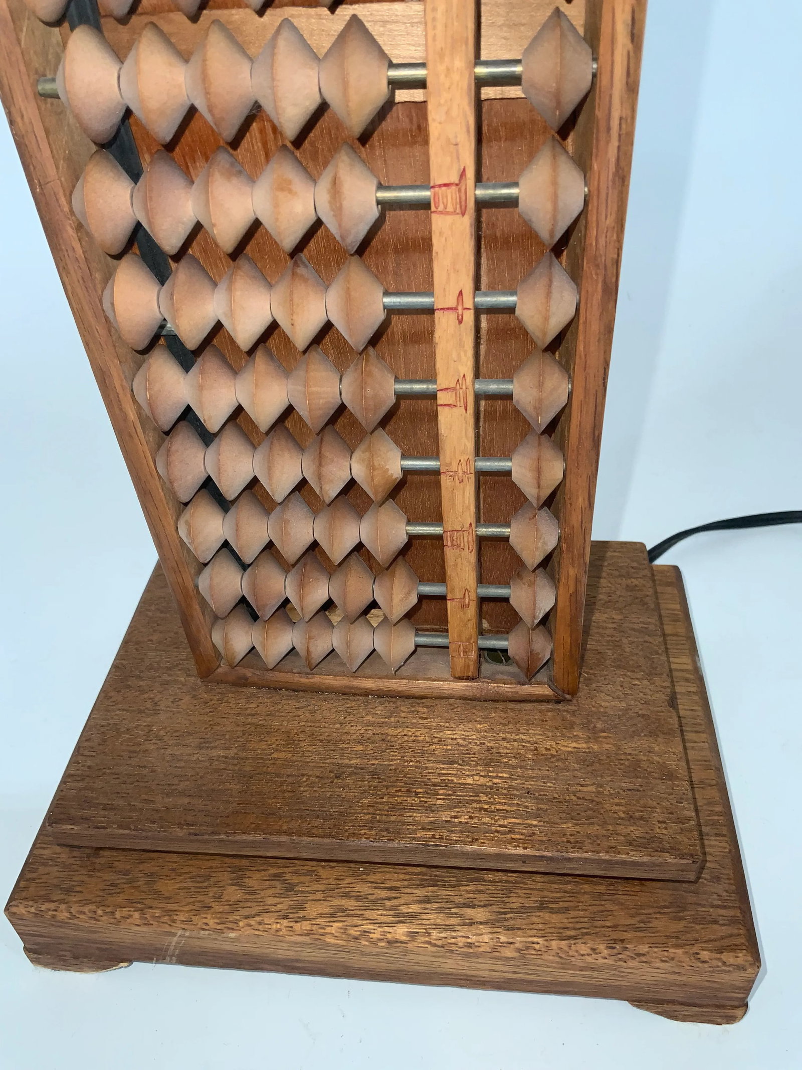 Vintage Chinese Abacus Lamp - 4