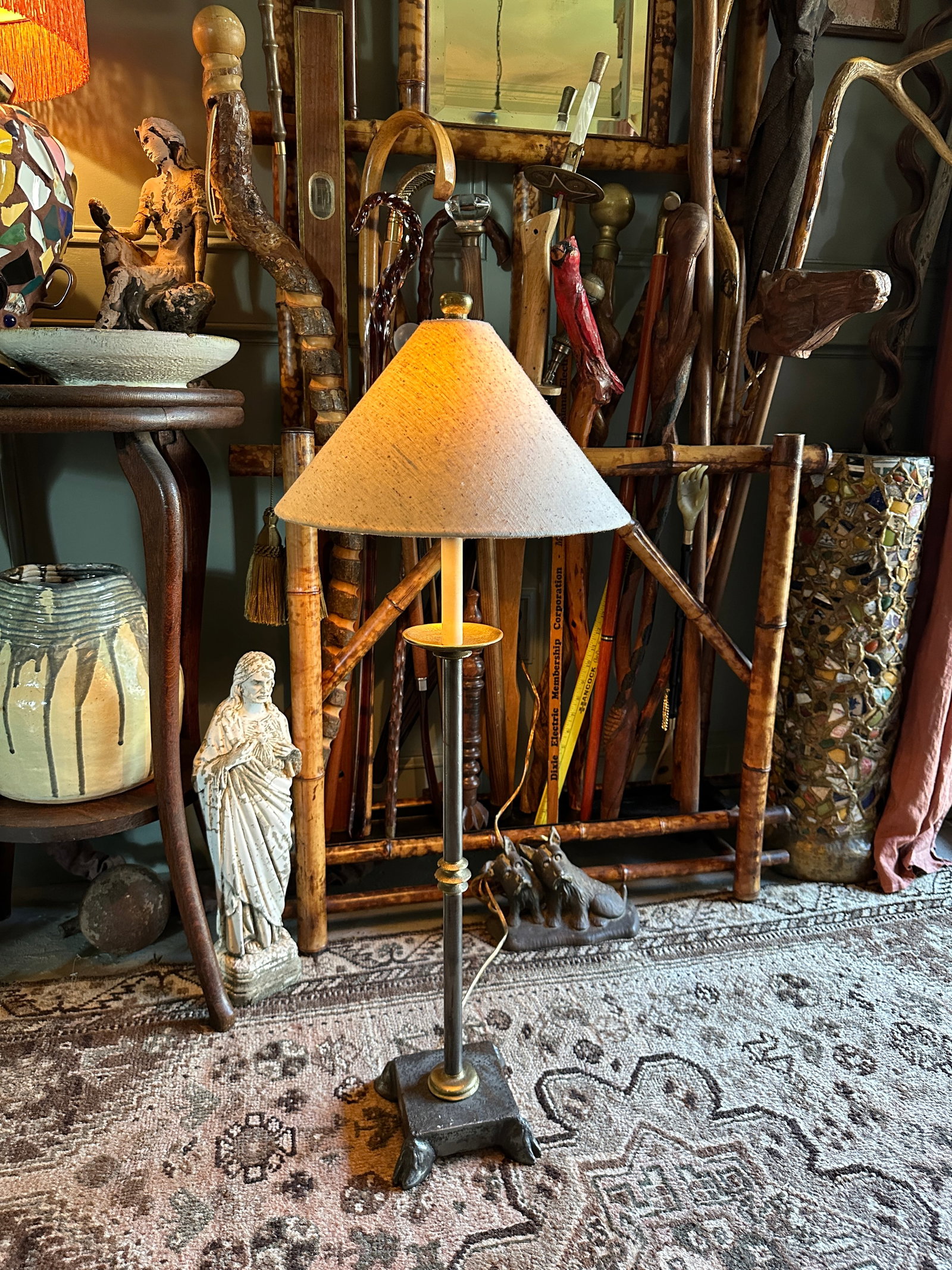 Vintage Modern Brutalist Contemporary Dimmable Buffet Lamp - 10
