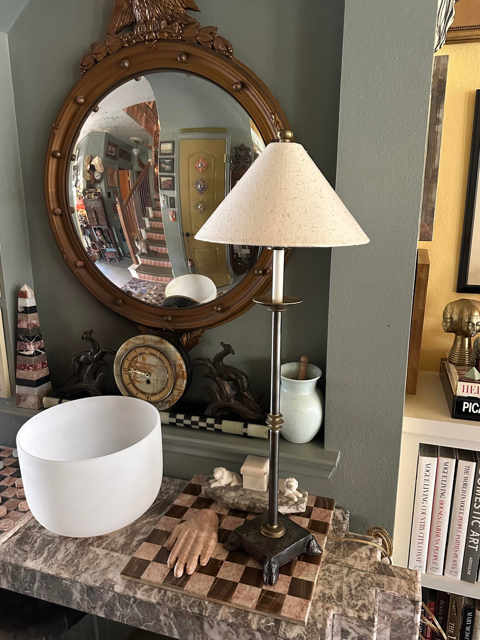 Vintage Modern Brutalist Contemporary Dimmable Buffet Lamp - 6