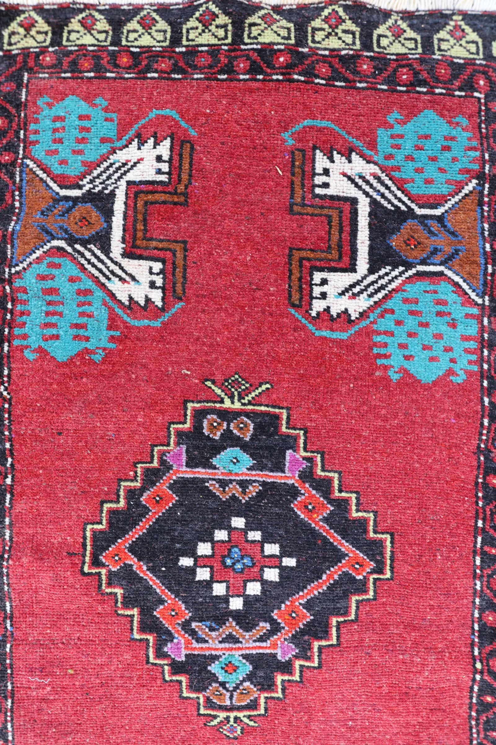 1970s Rustic Red Oriental Hand Knotted Wool Rug - 6