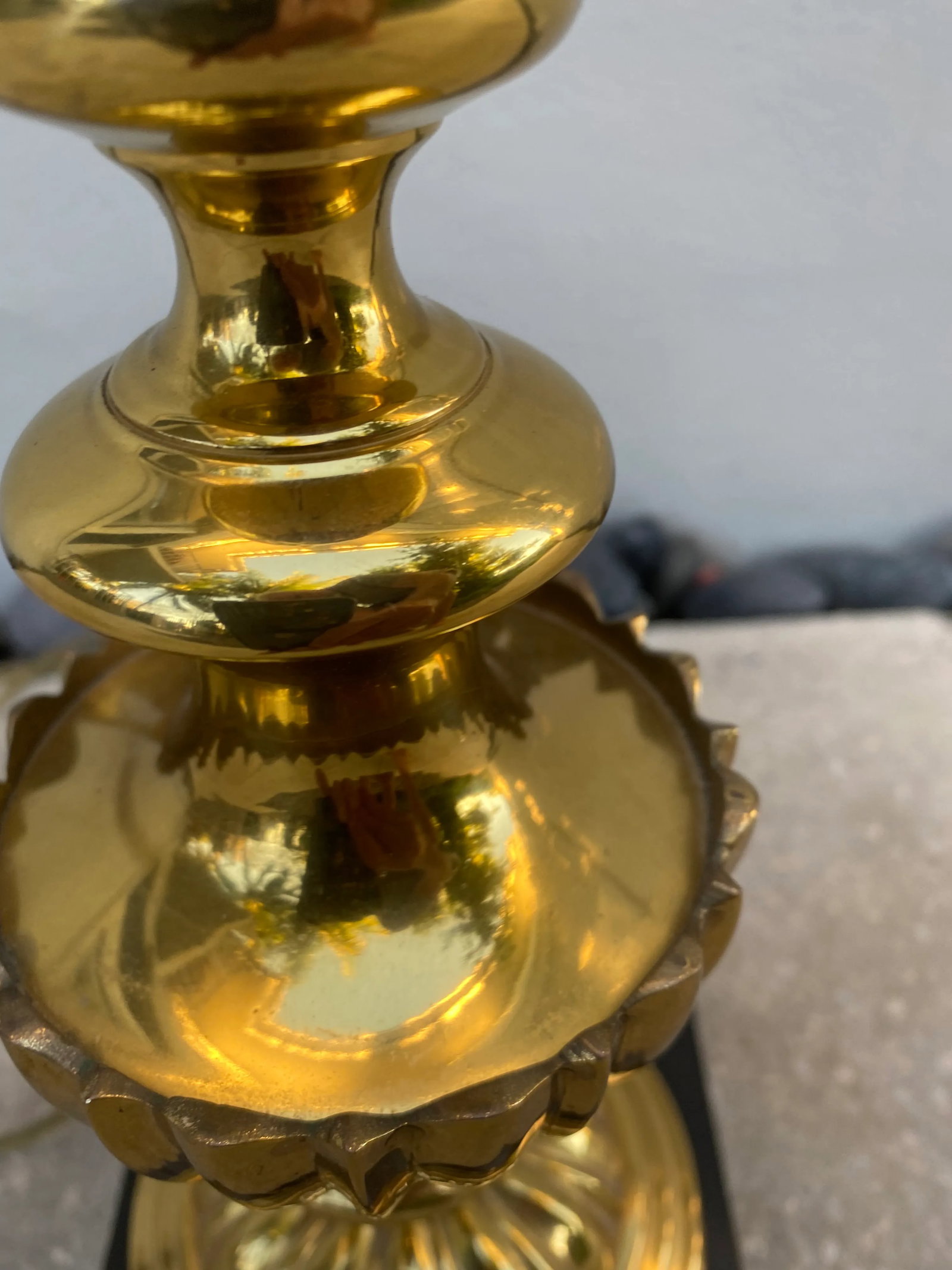 Vintage 1990s Ethan Allen Brass Urn Shaped Lamp - 5