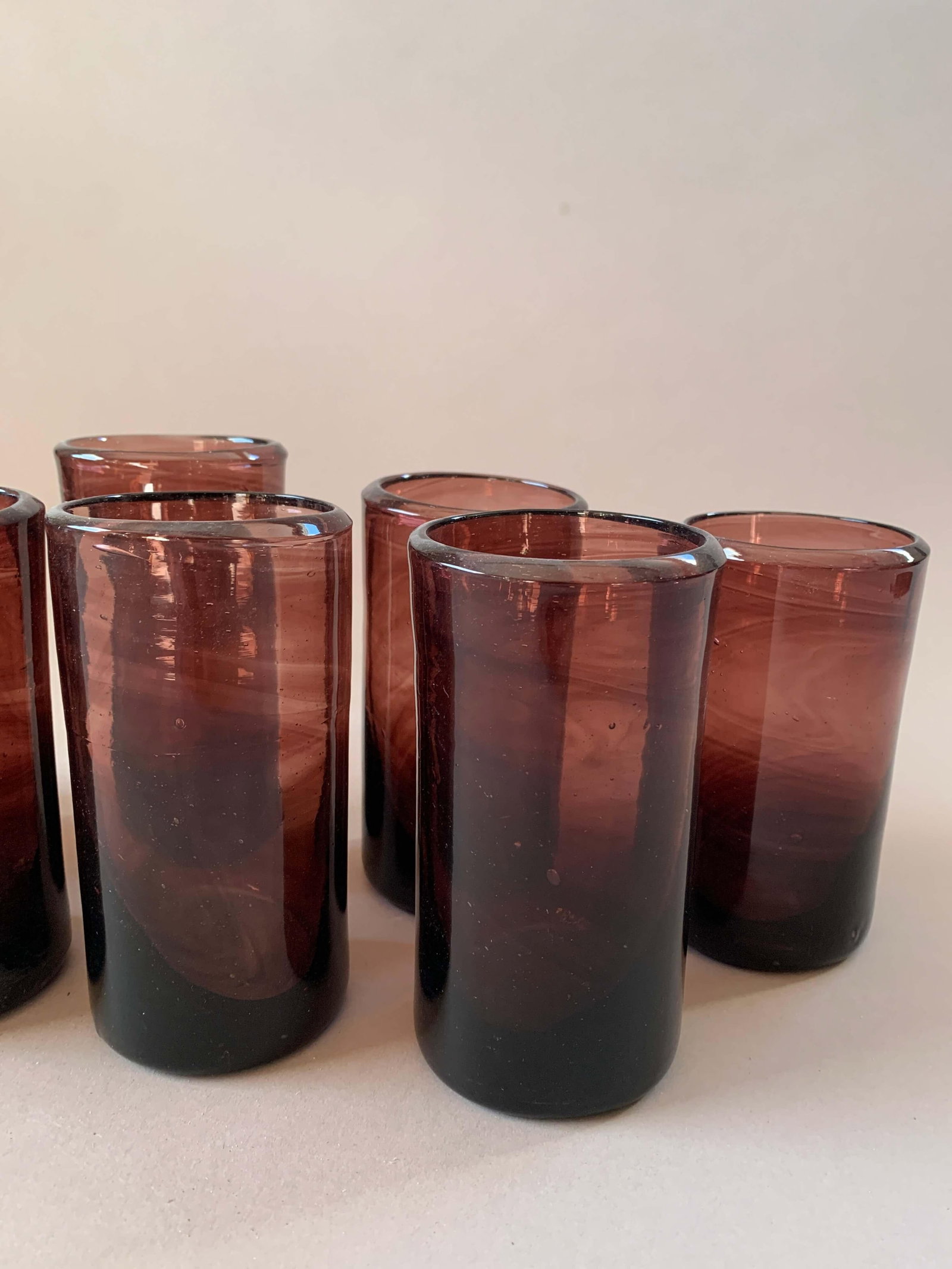 Mouth Blown Drinking Tall Glasses - Set of 8 - 2
