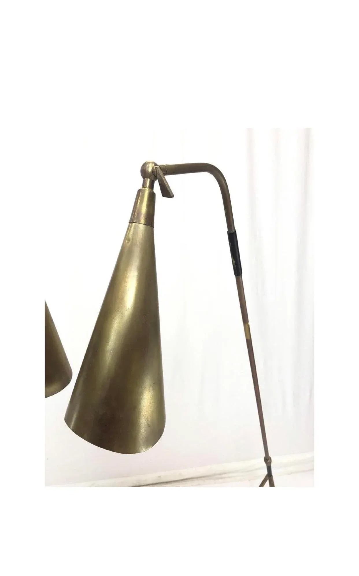 Mid 20th Century Bronze Adjustable Floor Lamps - a Pair - 2