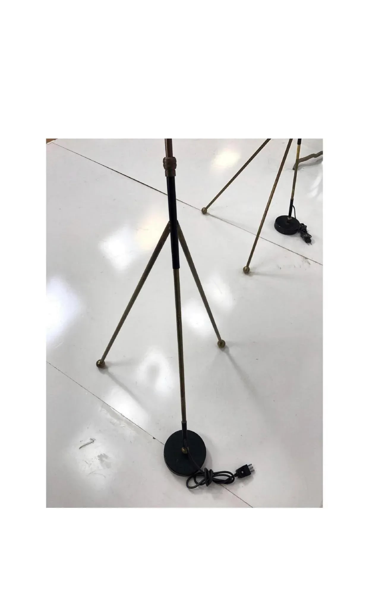 Mid 20th Century Bronze Adjustable Floor Lamps - a Pair - 4