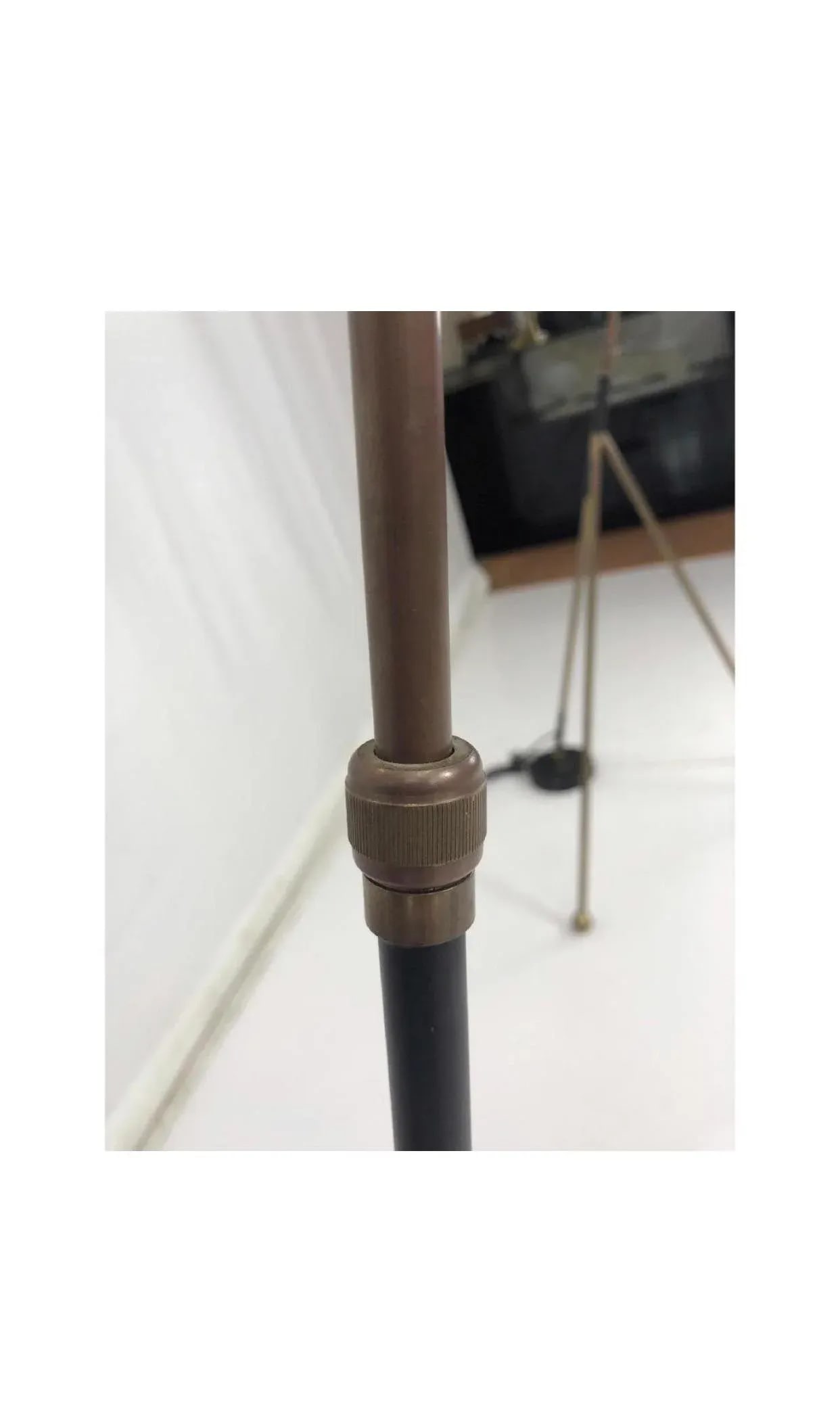 Mid 20th Century Bronze Adjustable Floor Lamps - a Pair - 8