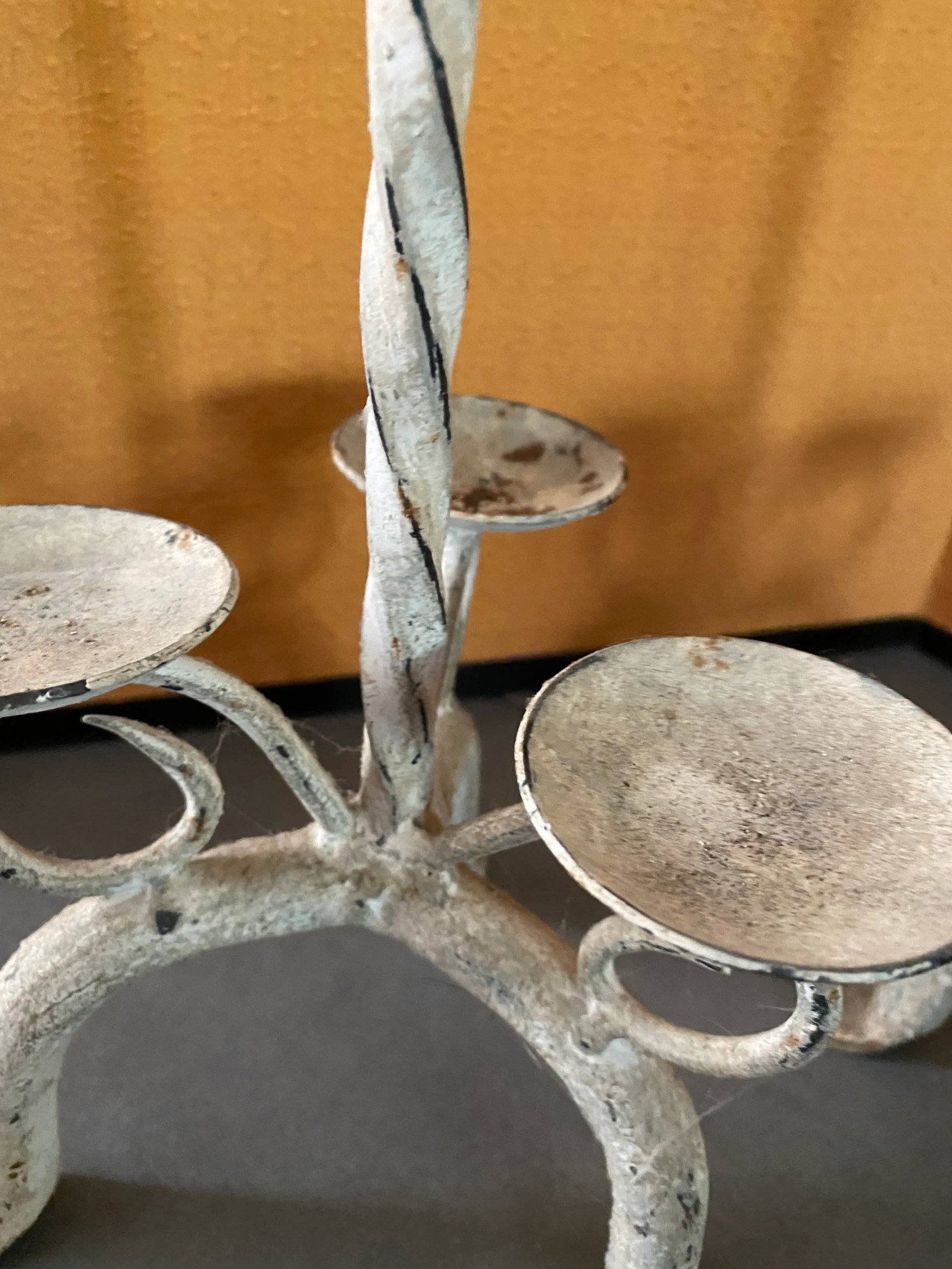 Vintage Itialian Style Iron Candle Holders - a Pair - 12