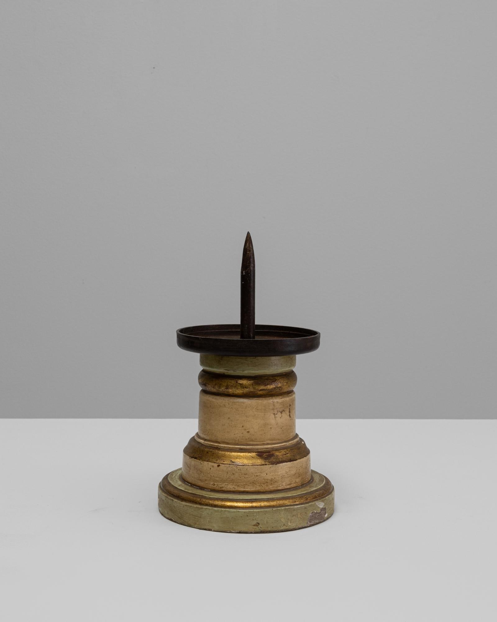 19th Century French Wooden Candlestick Holder - 16