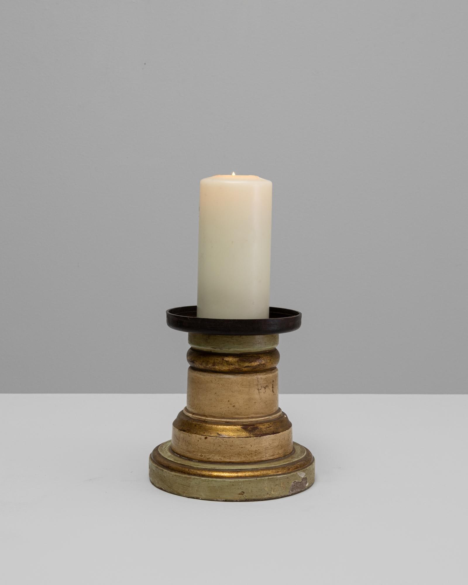 19th Century French Wooden Candlestick Holder - 17