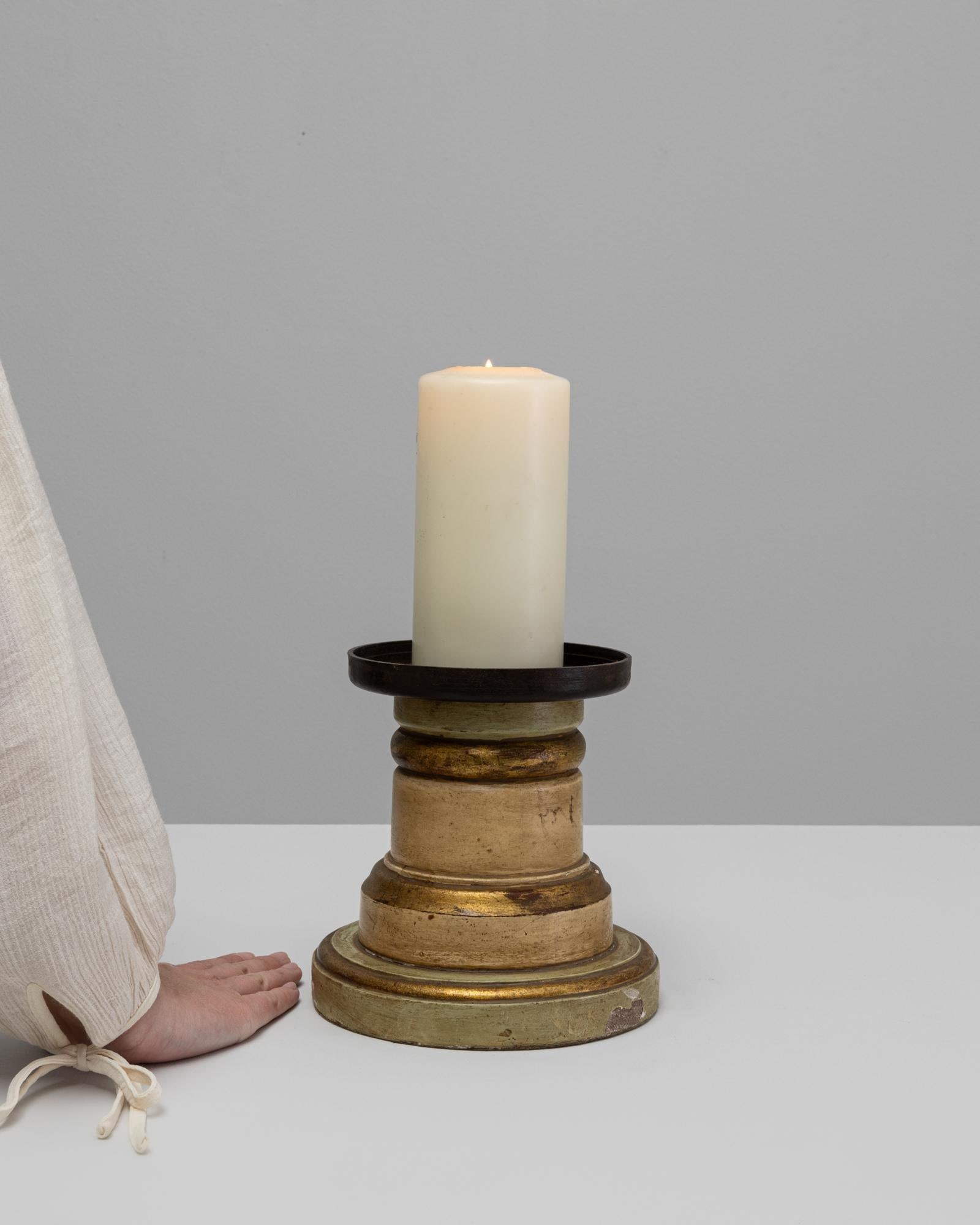 19th Century French Wooden Candlestick Holder - 18