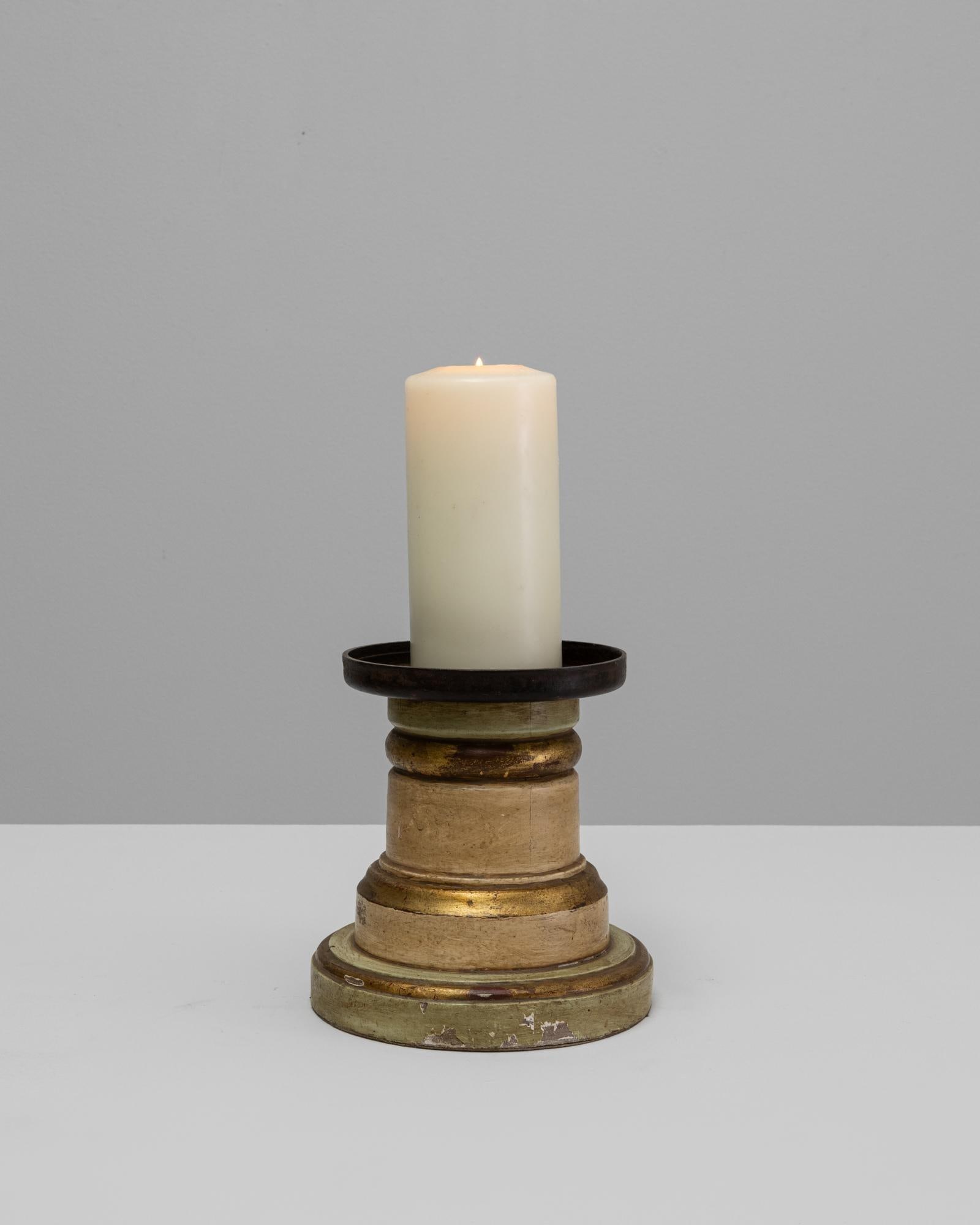19th Century French Wooden Candlestick Holder - 4