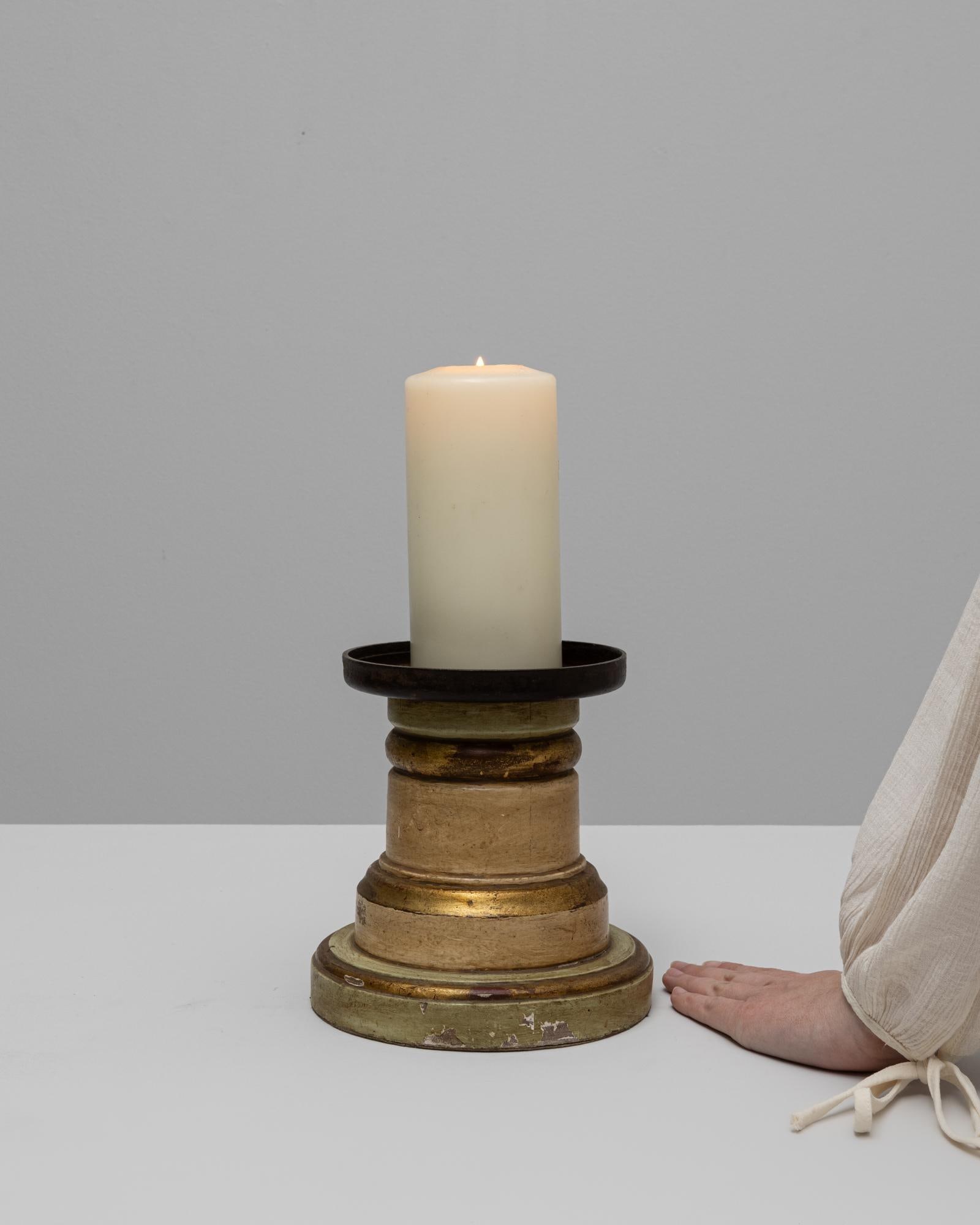 19th Century French Wooden Candlestick Holder - 5