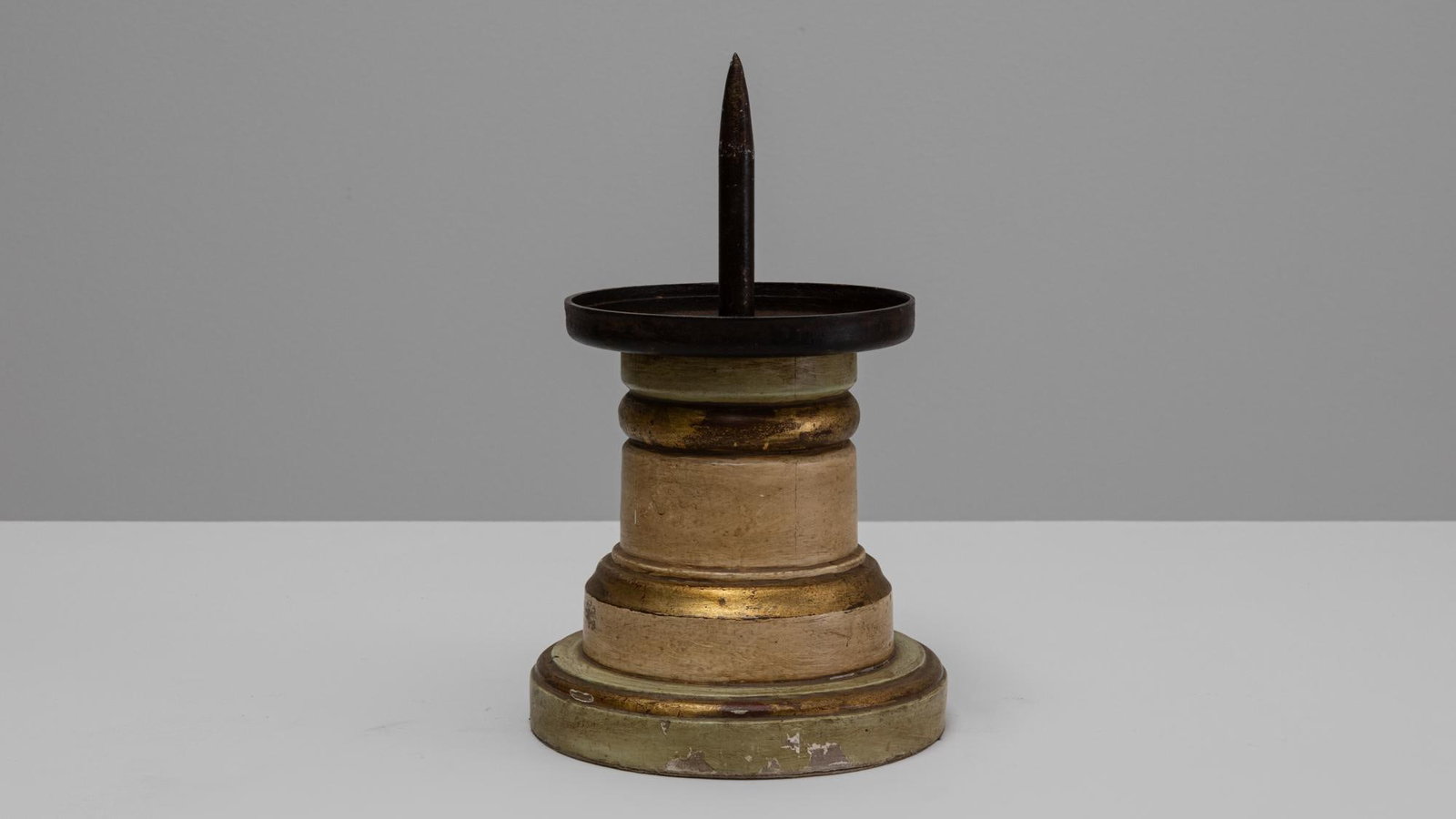 19th Century French Wooden Candlestick Holder - 8