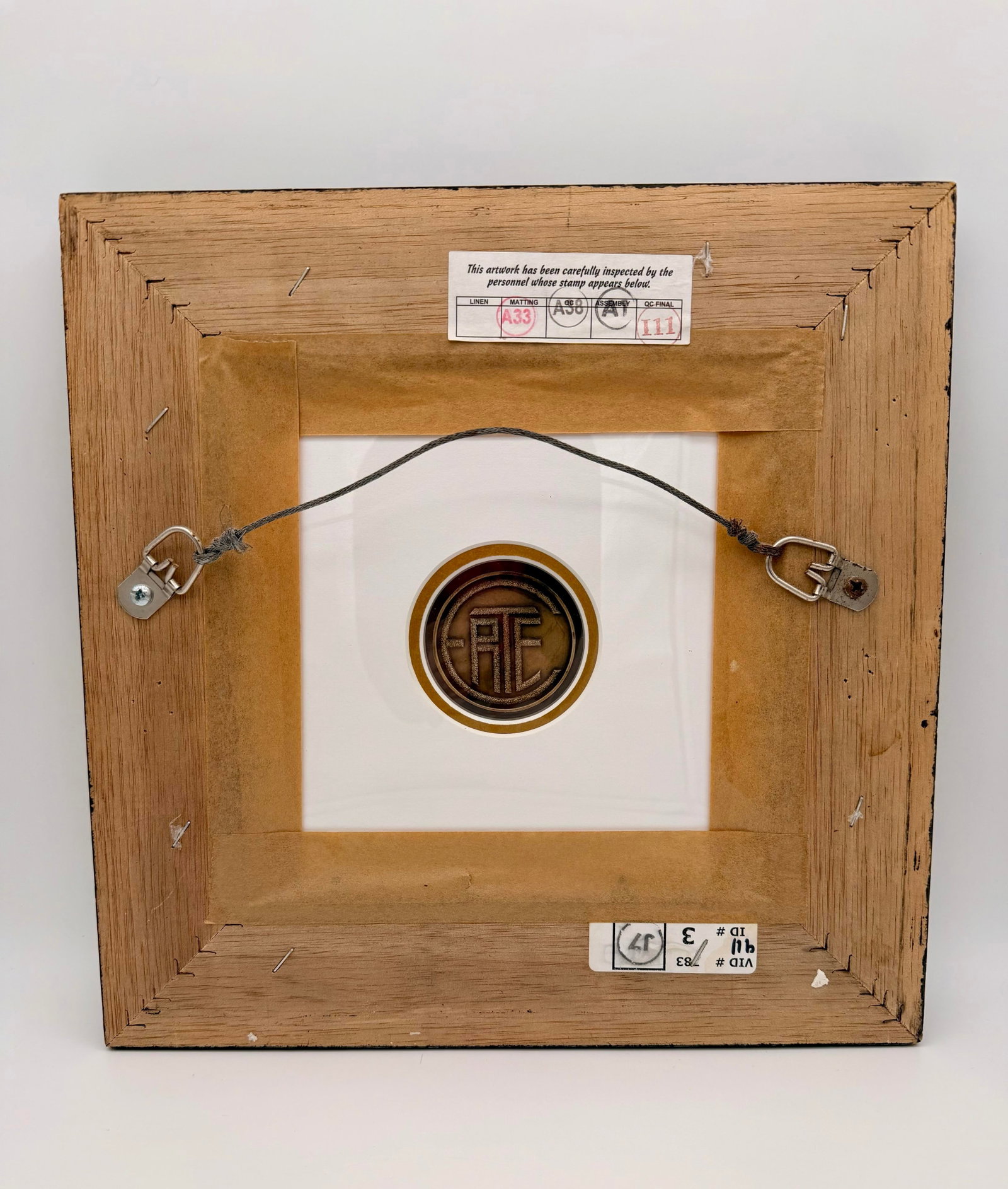 Art Deco Pair of Erte Limited Edition Bronze Medallions in Gold & Black Gilt Frames - 4