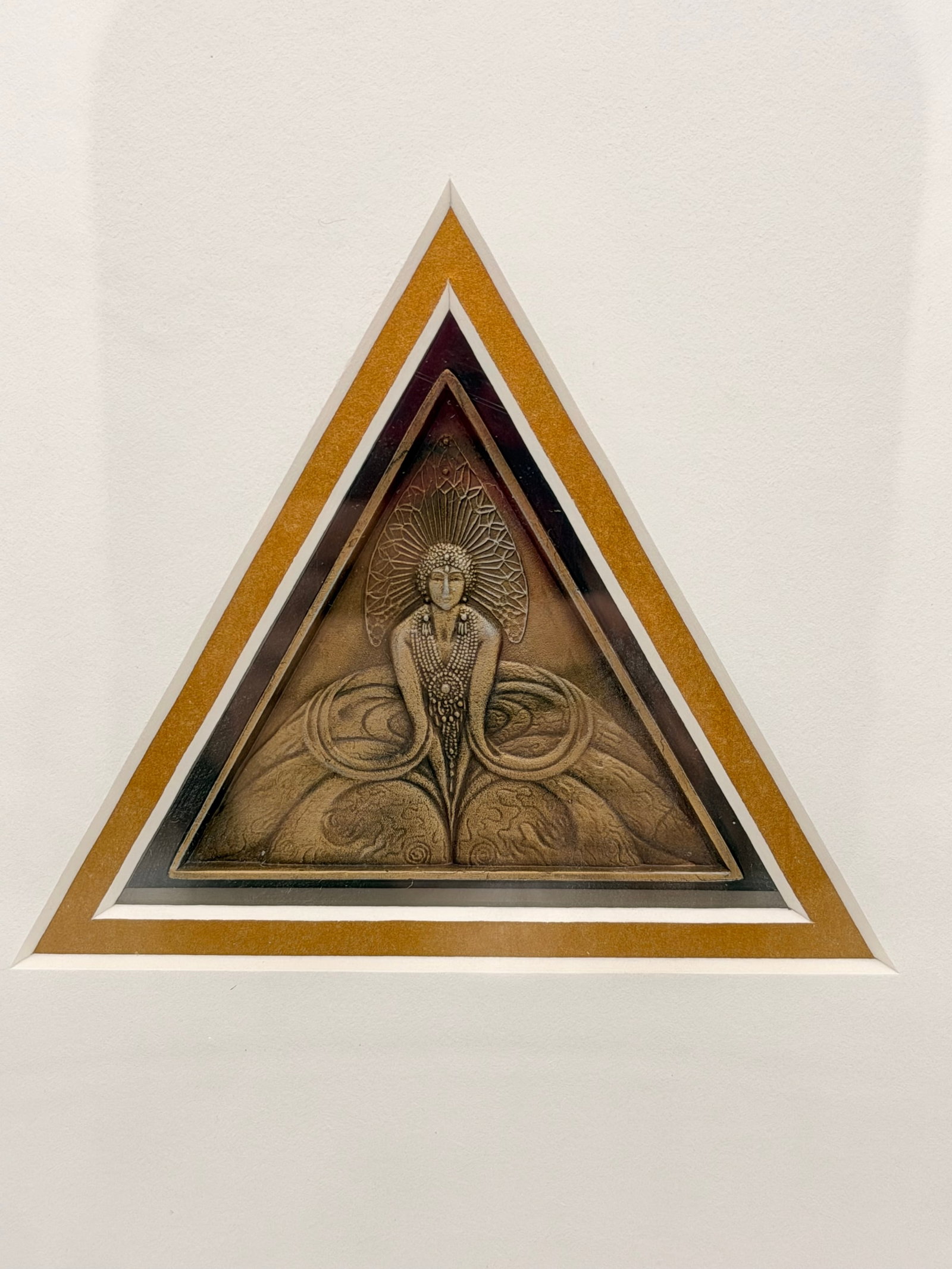 Art Deco Pair of Erte Limited Edition Bronze Medallions in Gold & Black Gilt Frames - 7
